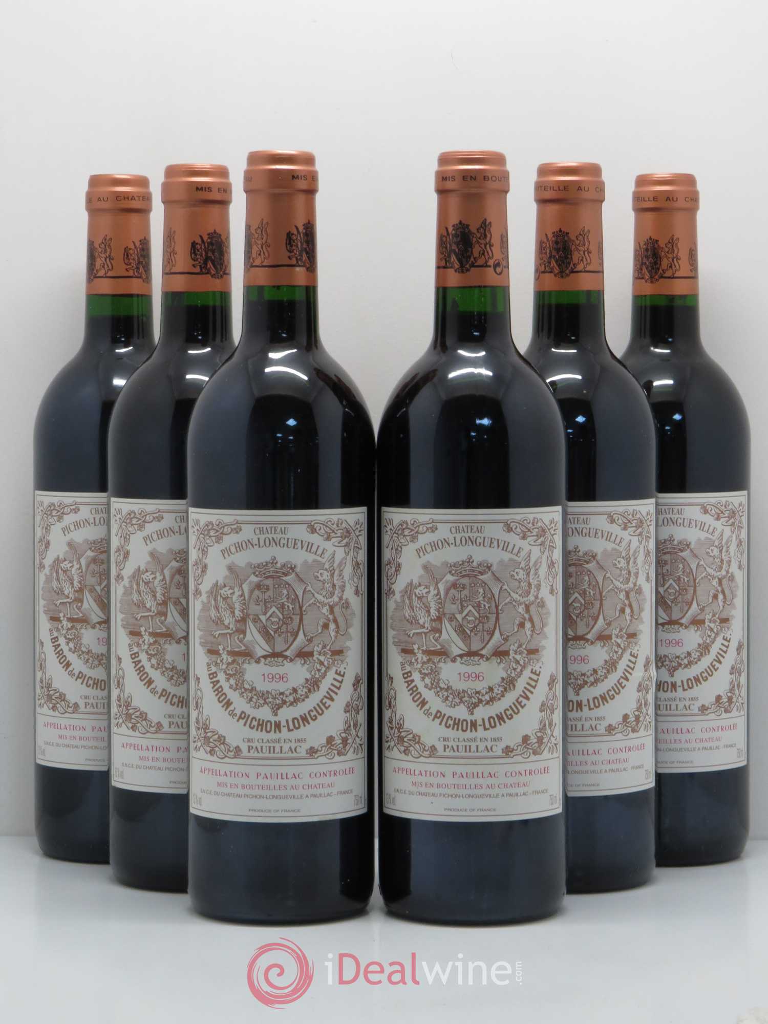 Pichon Longueville Baron 2ème Grand Cru Classé 1996 - Lot de 6 bouteilles - 0