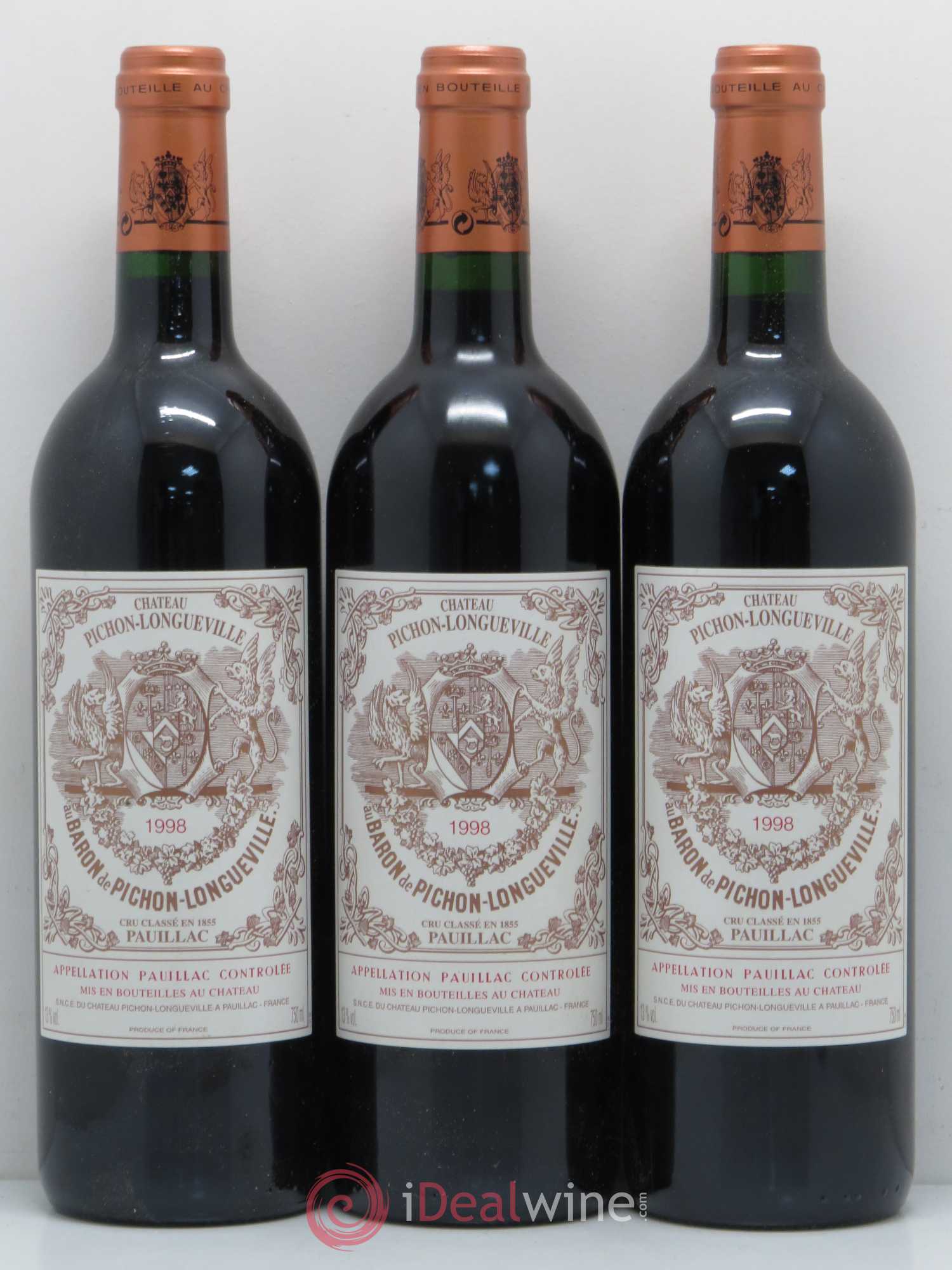 Pichon Longueville Baron 2ème Grand Cru Classé 1998 - Lotto di 6 bottiglie - 2