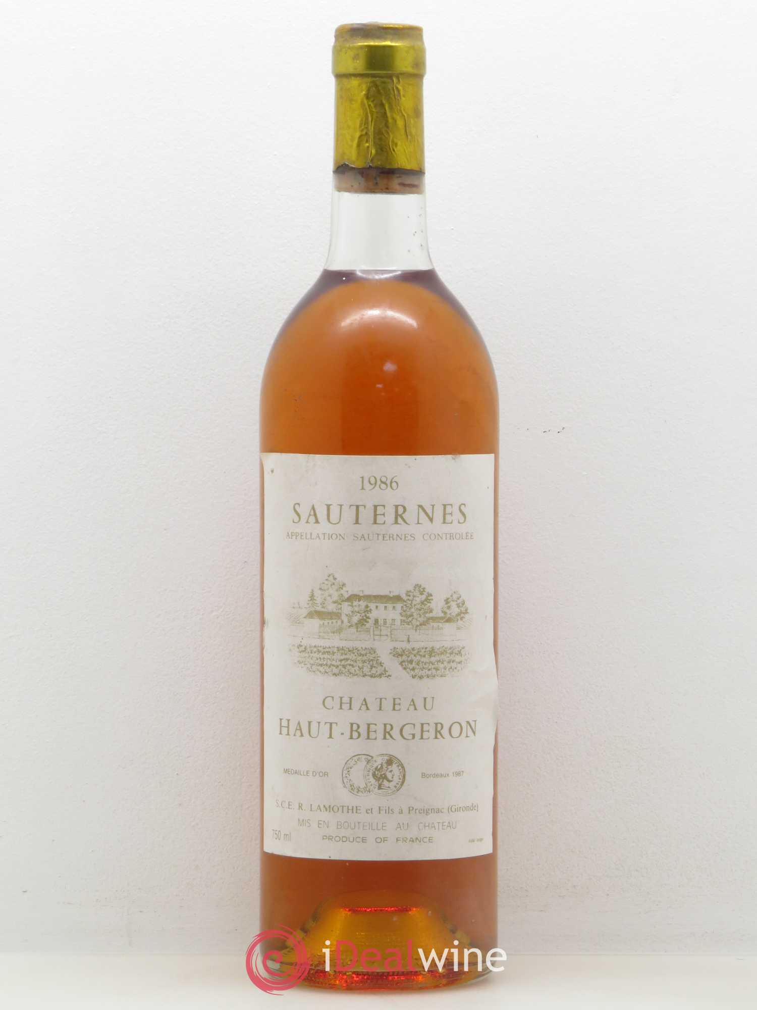 Château Haut-Bergeron 1986 - Lotto di 1 bottiglia - 0