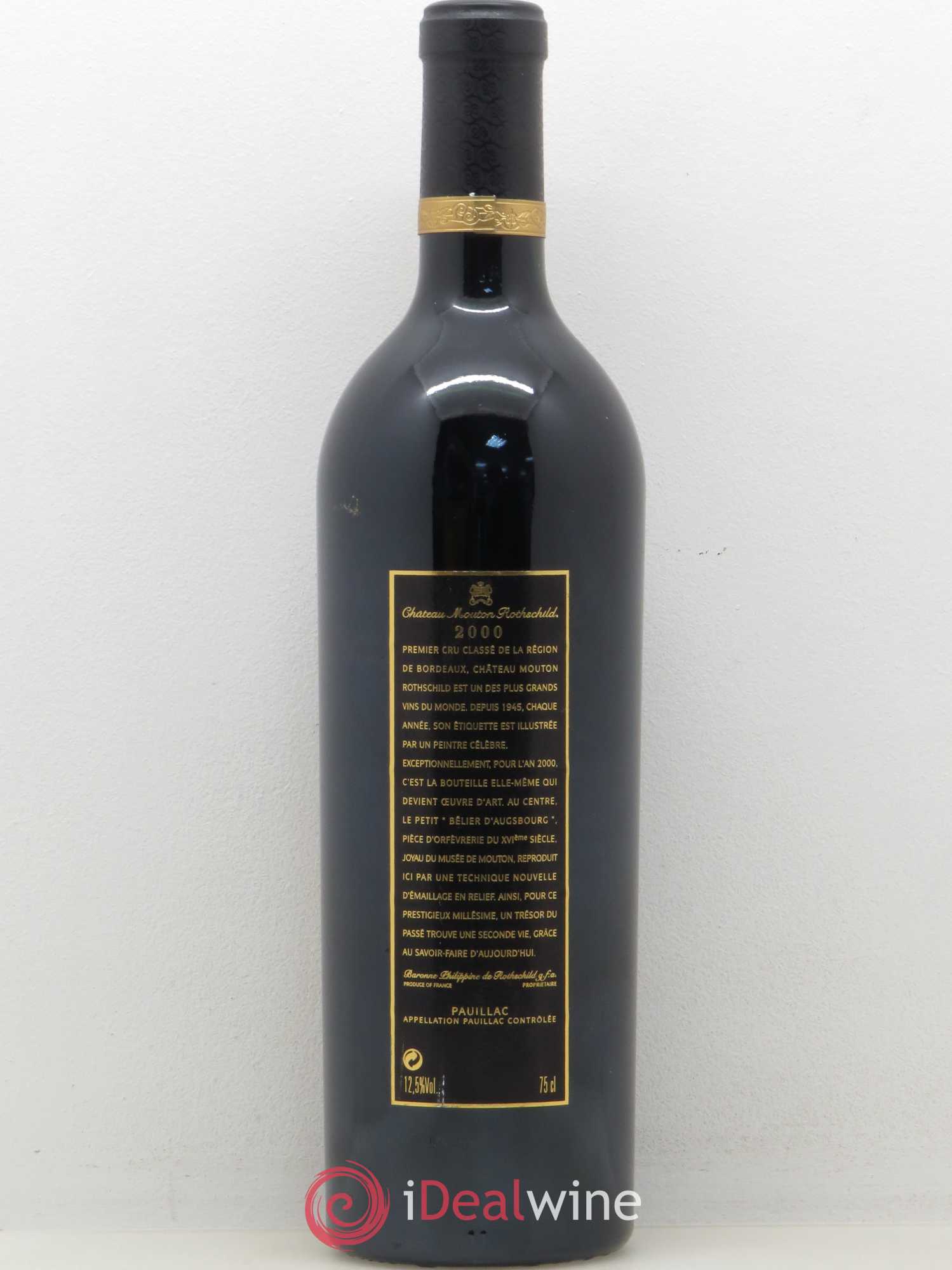 Château Mouton Rothschild 1er Grand Cru Classé 2000 - Lot de 1 bouteille - 1