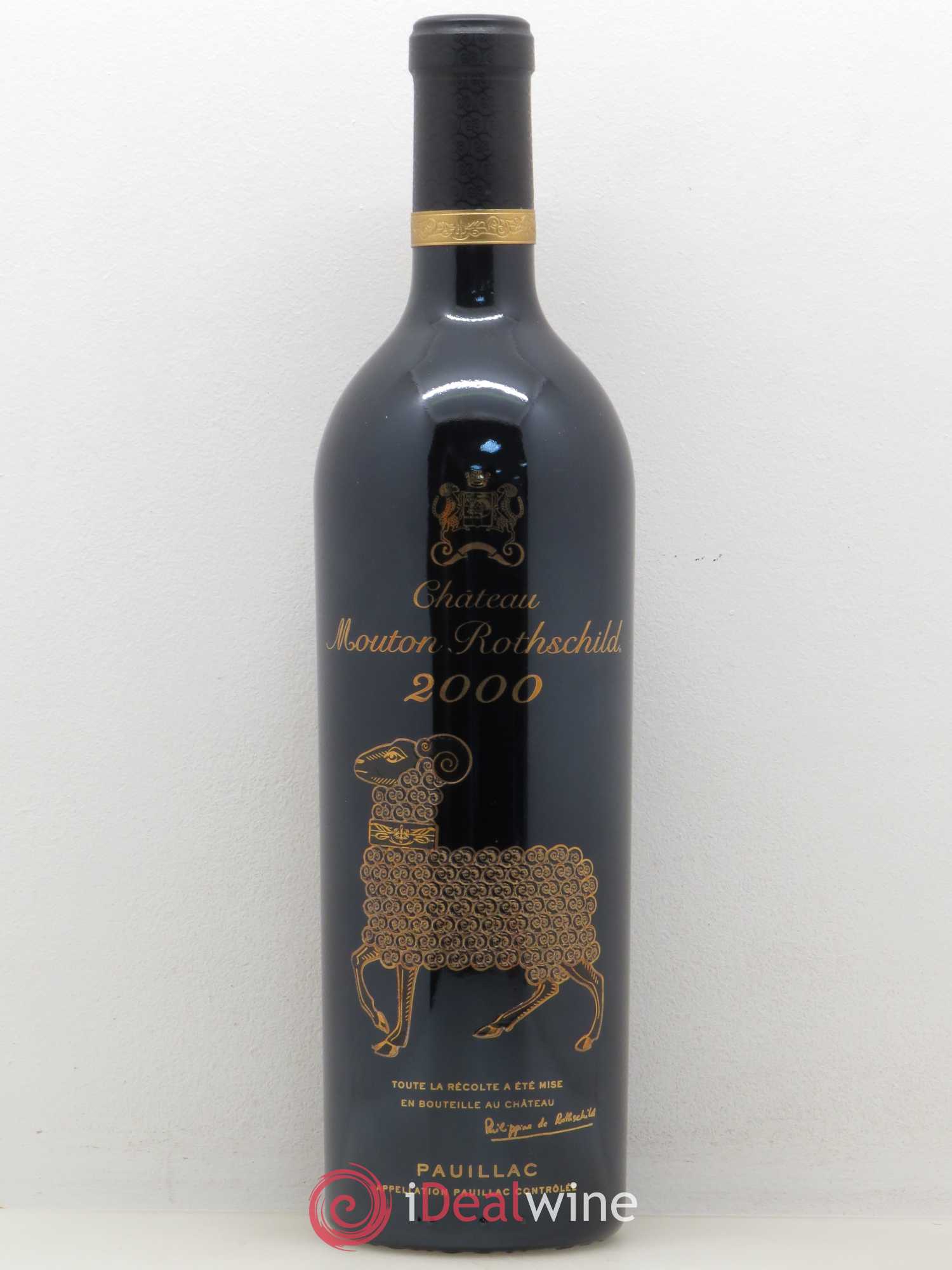 Château Mouton Rothschild 1er Grand Cru Classé 2000 - Lot de 1 bouteille - 0
