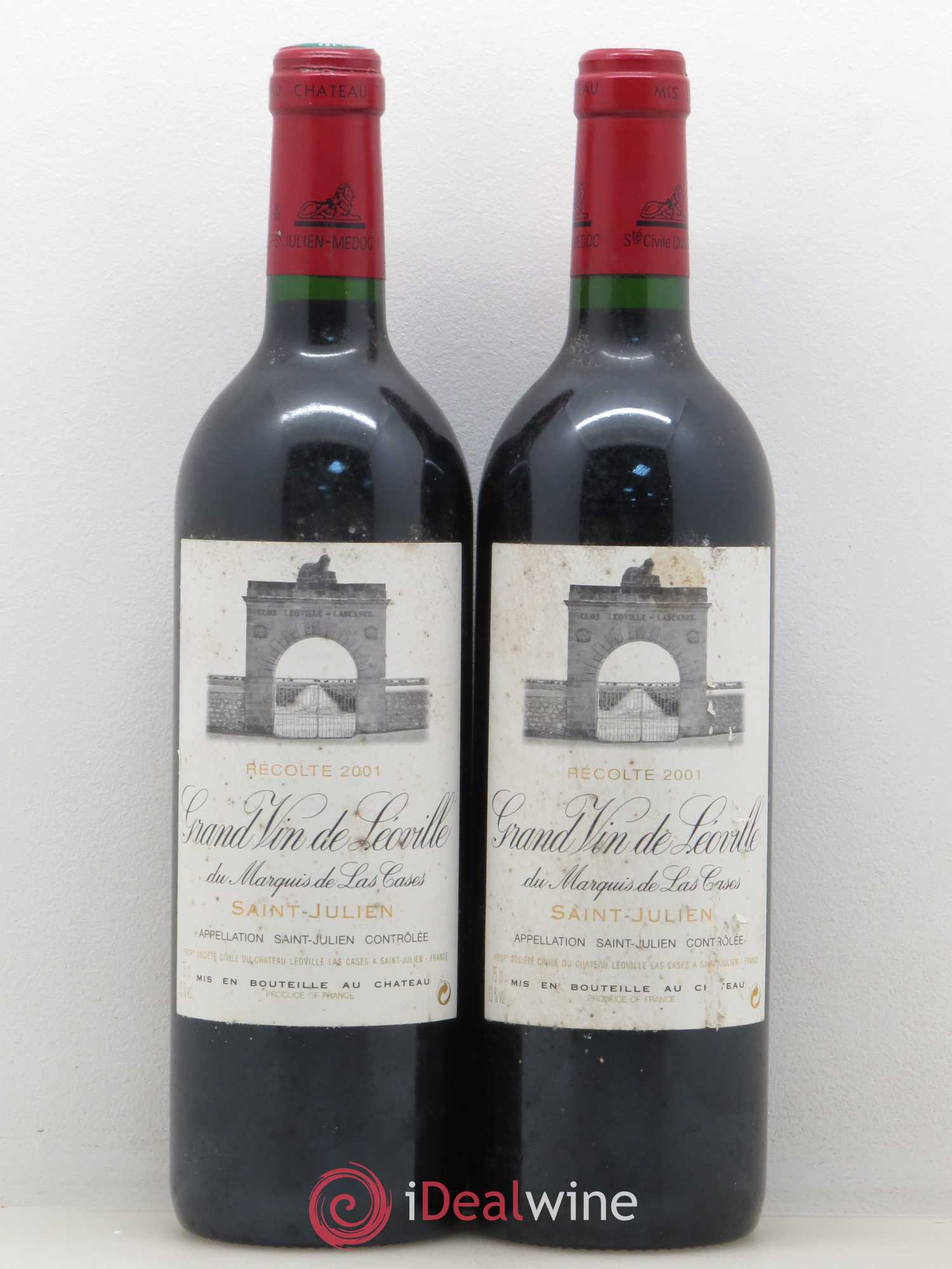Château Léoville Las Cases 2ème Grand Cru Classé 2001 - Lot de 2 bouteilles - 0
