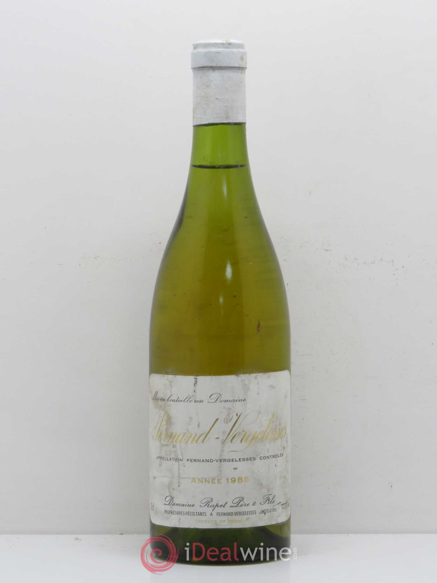 Pernand-Vergelesses Domaine Rapet Pere et Fils 1986 - Posten von 1 Flasche - 0