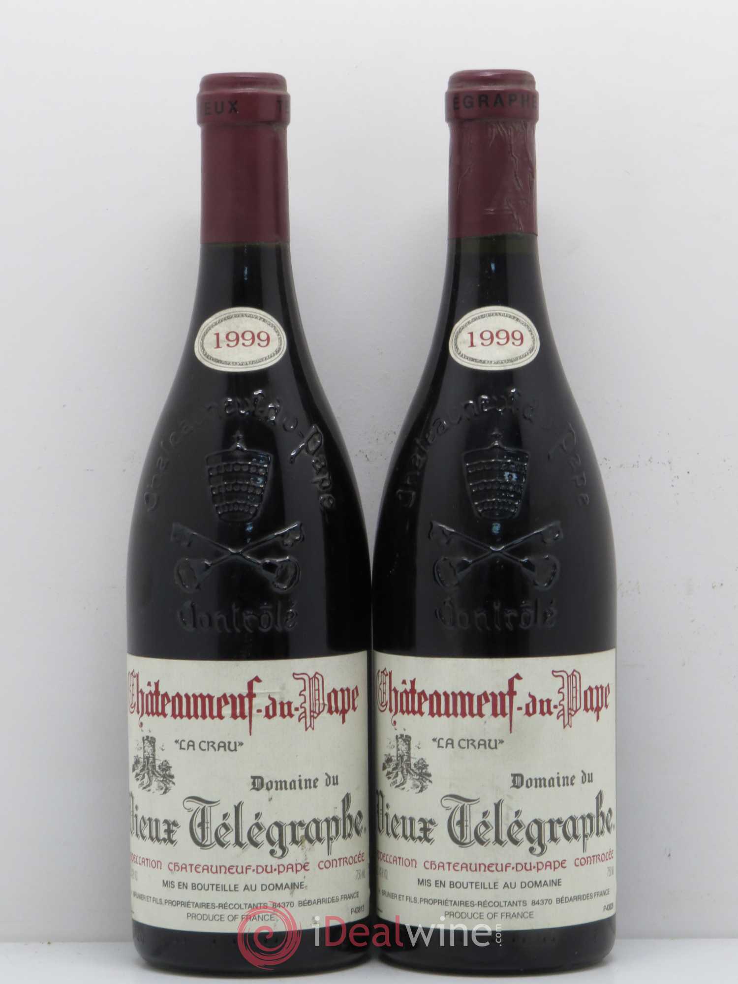 Châteauneuf-du-Pape Vieux Télégraphe (Domaine du) Vignobles Brunier 1999 - Lot de 5 bouteilles - 2