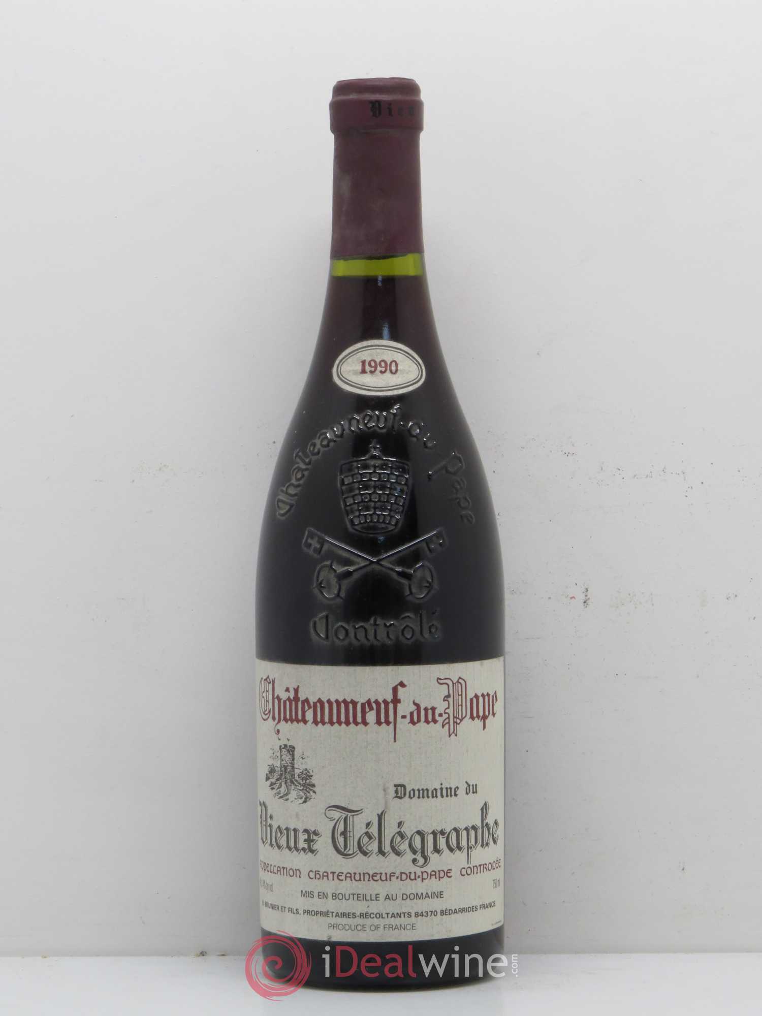 Châteauneuf-du-Pape Vieux Télégraphe (Domaine du) Vignobles Brunier 1990 - Lot de 1 bouteille - 0