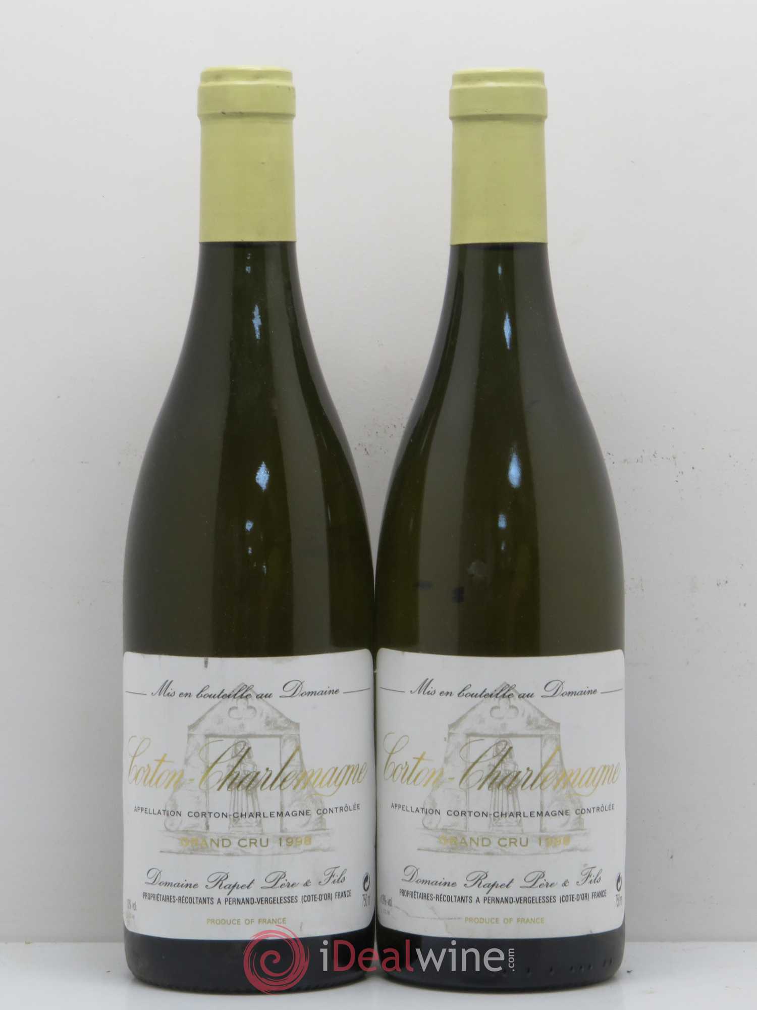 Corton-Charlemagne Grand Cru Rapet Père & Fils 1998 - Lot de 2 bouteilles - 0