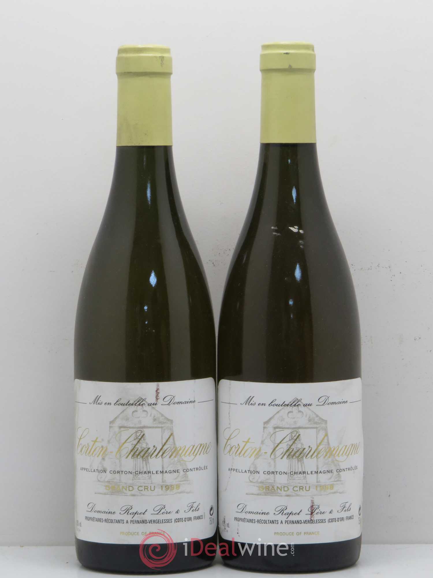 Corton-Charlemagne Grand Cru Rapet Père & Fils 1998 - Lot de 2 bouteilles - 0