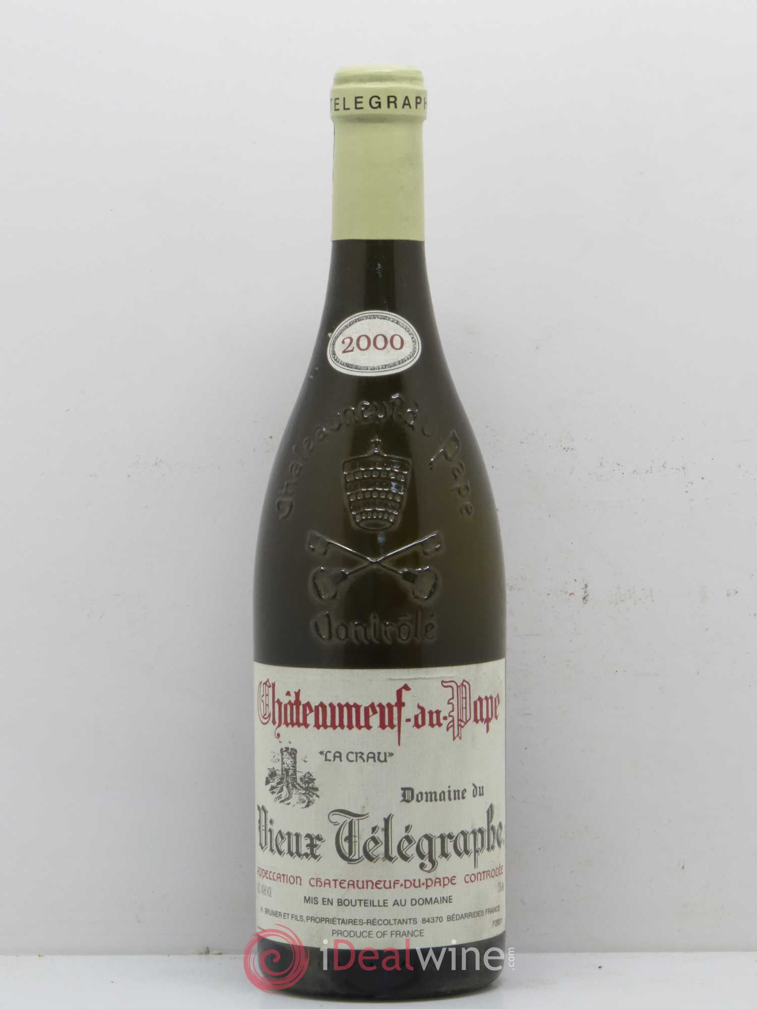 Châteauneuf-du-Pape Vieux Télégraphe (Domaine du) Vignobles Brunier 2000 - Lot de 1 bouteille - 0