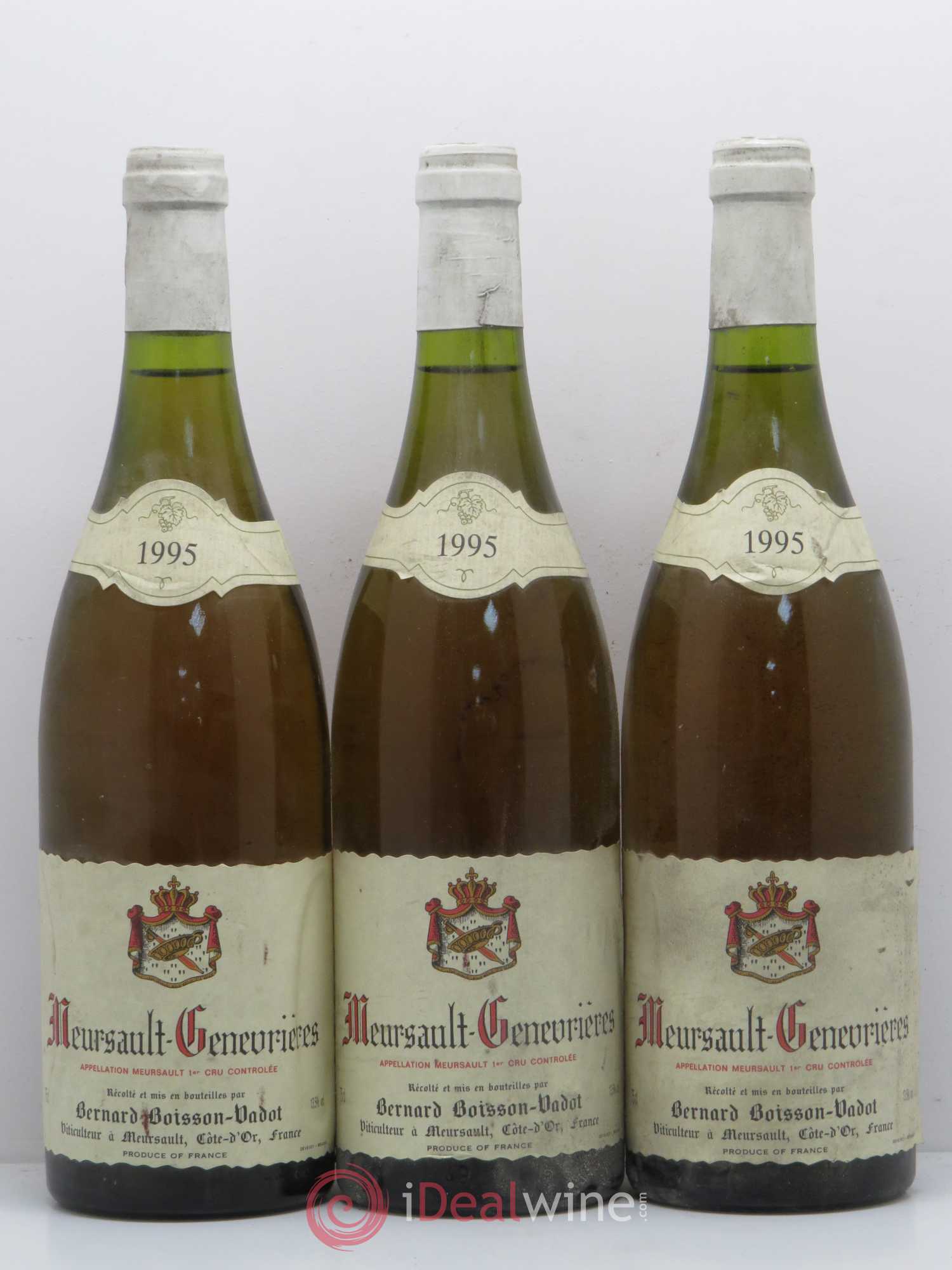Meursault 1er Cru Genevrières Boisson-Vadot (Domaine) 1995 - Lot de 3 bouteilles - 0