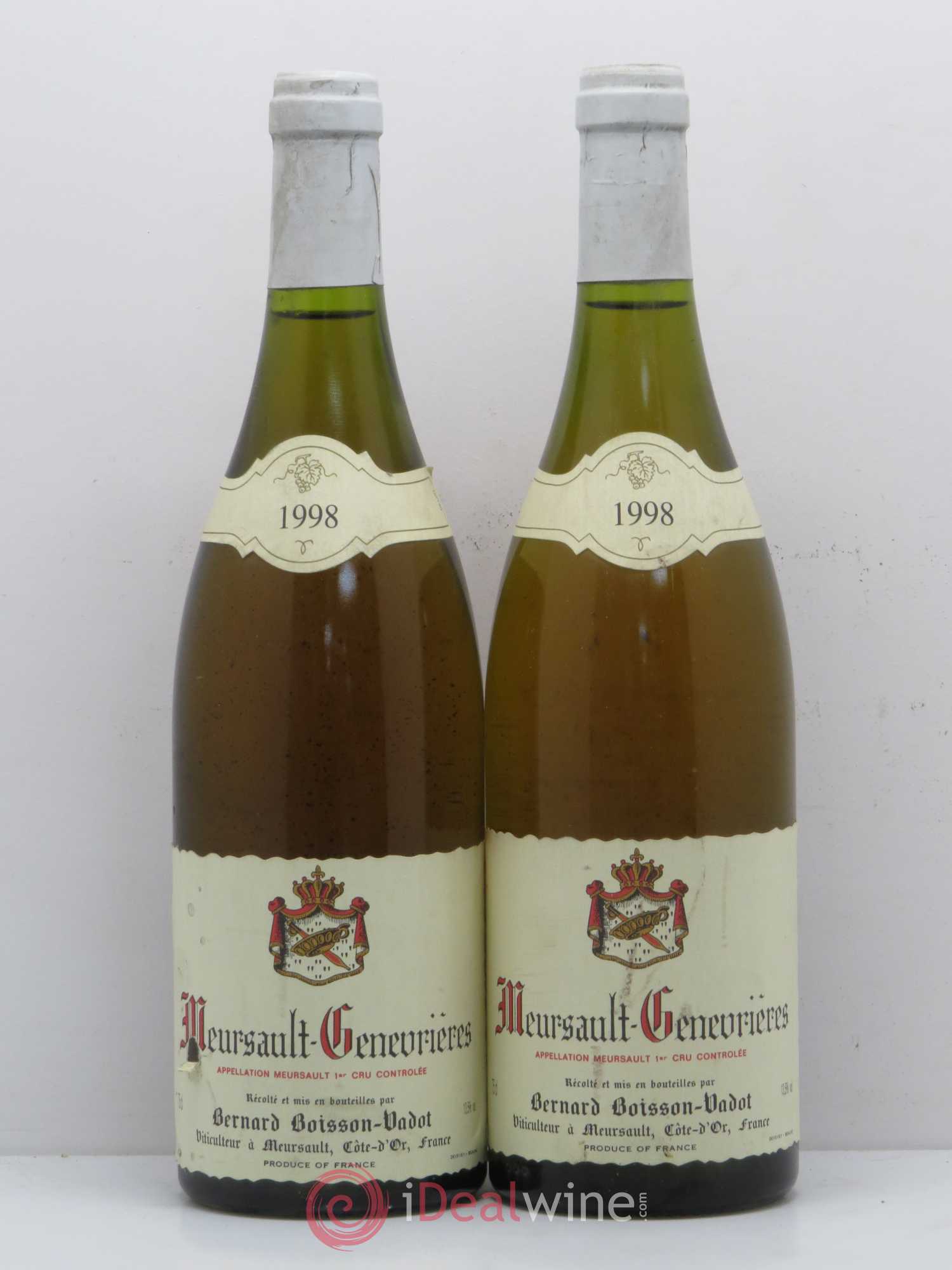 Meursault 1er Cru Genevrières Boisson-Vadot (Domaine) 1998 - Lot de 2 bouteilles - 0