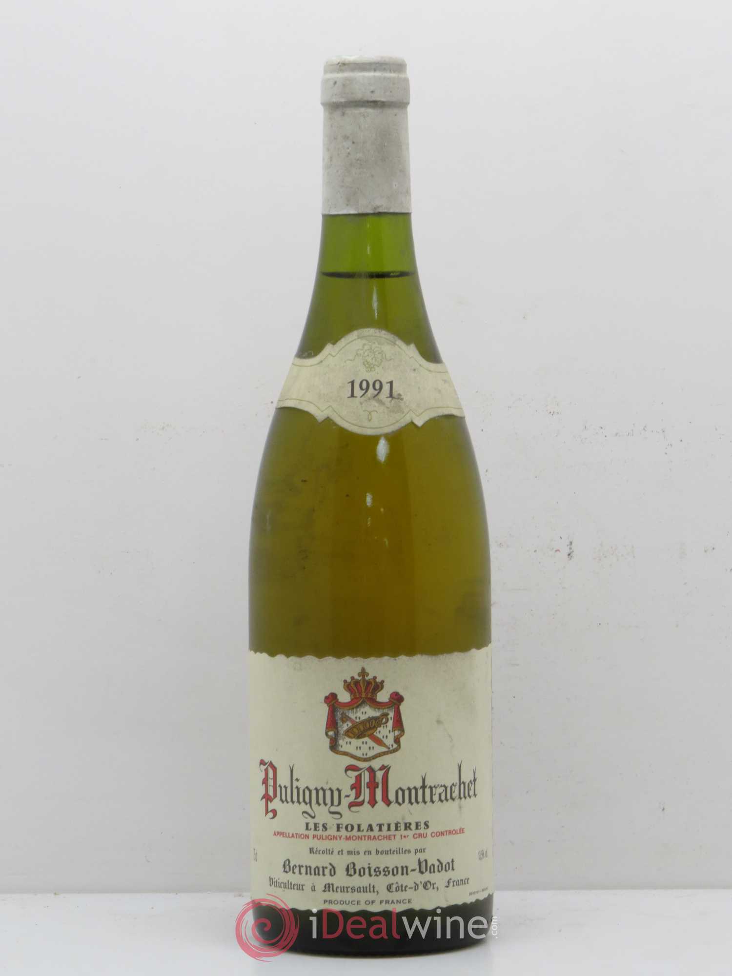 Puligny-Montrachet 1er Cru Les Folatieres Domaine Bernard Boisson Vadot 1991 - Posten von 1 Flasche - 0