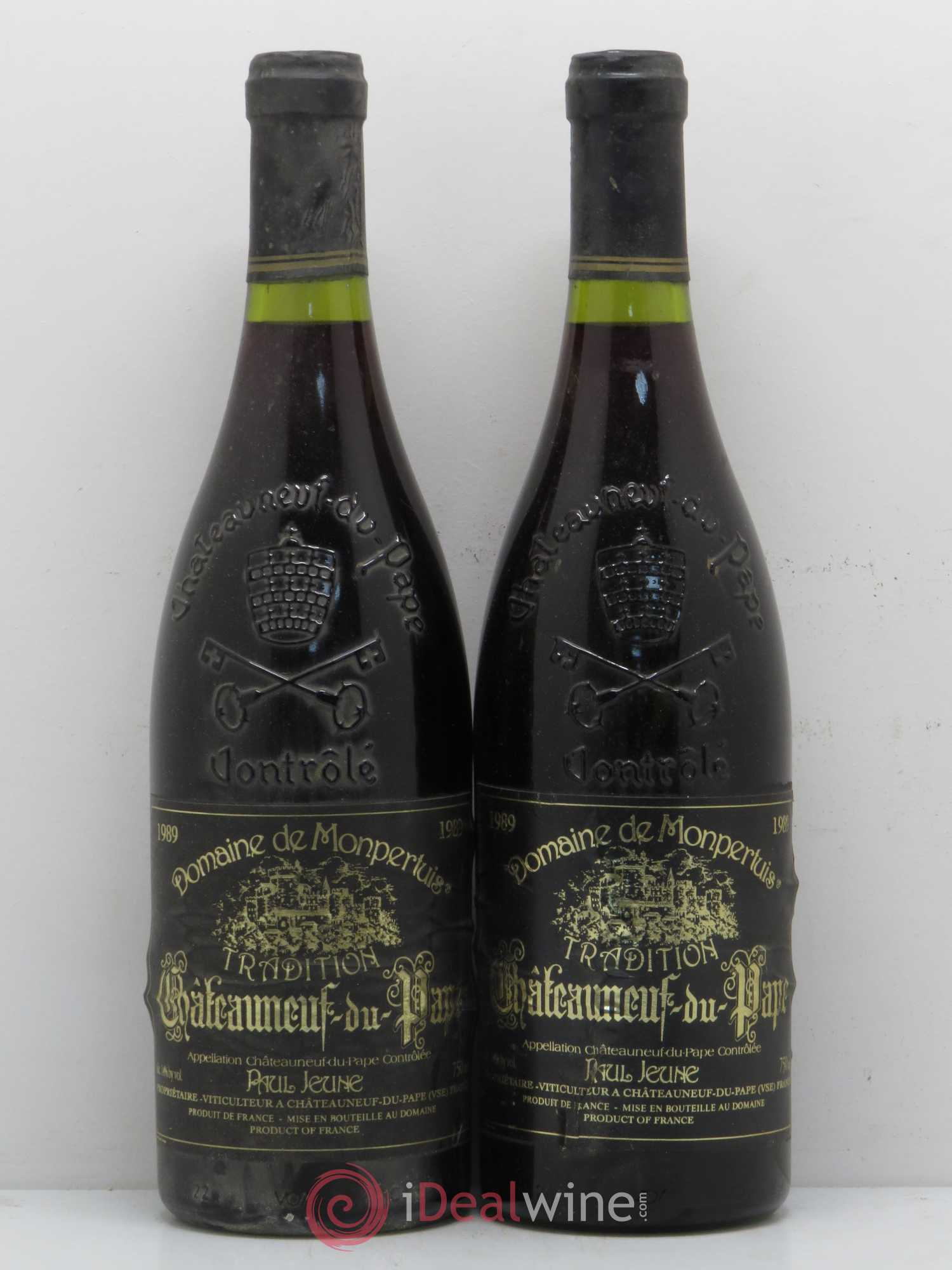 Châteauneuf-du-Pape Domaine de La Monpertuis Paul Jeune 1989 - Posten von 2 Flaschen - 0