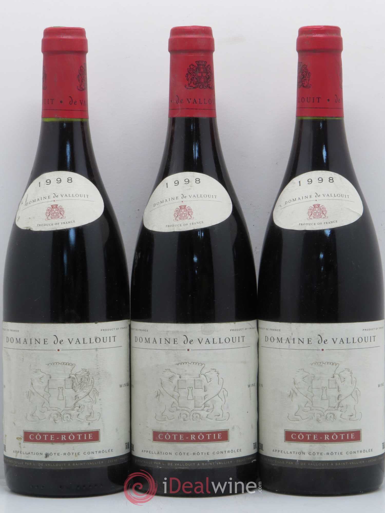Côte-Rôtie Domaine de Vallouit 1998 - Lot de 3 bouteilles - 0