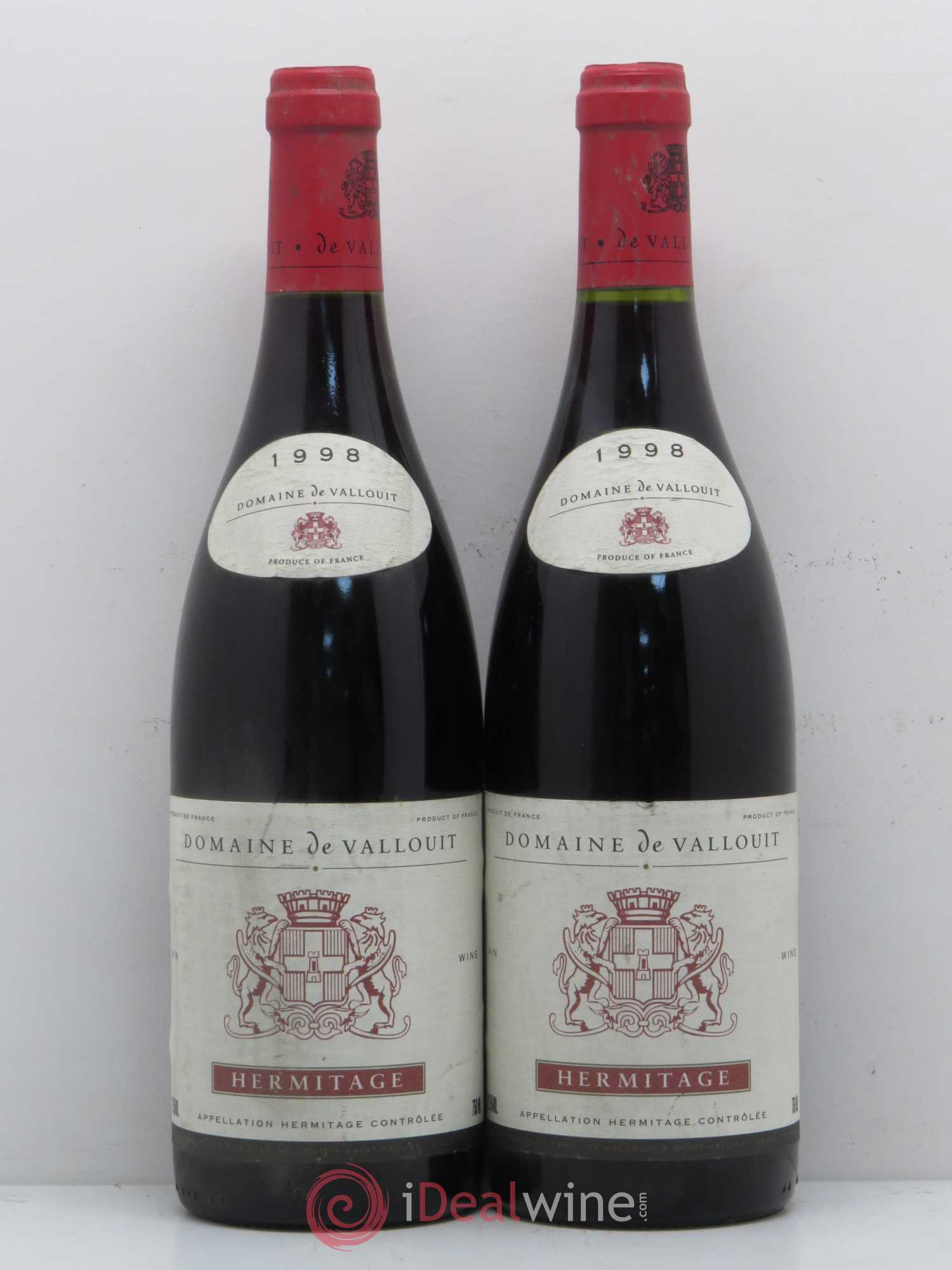 Hermitage Domaine de Vallouit 1998 - Lot de 2 bouteilles - 0