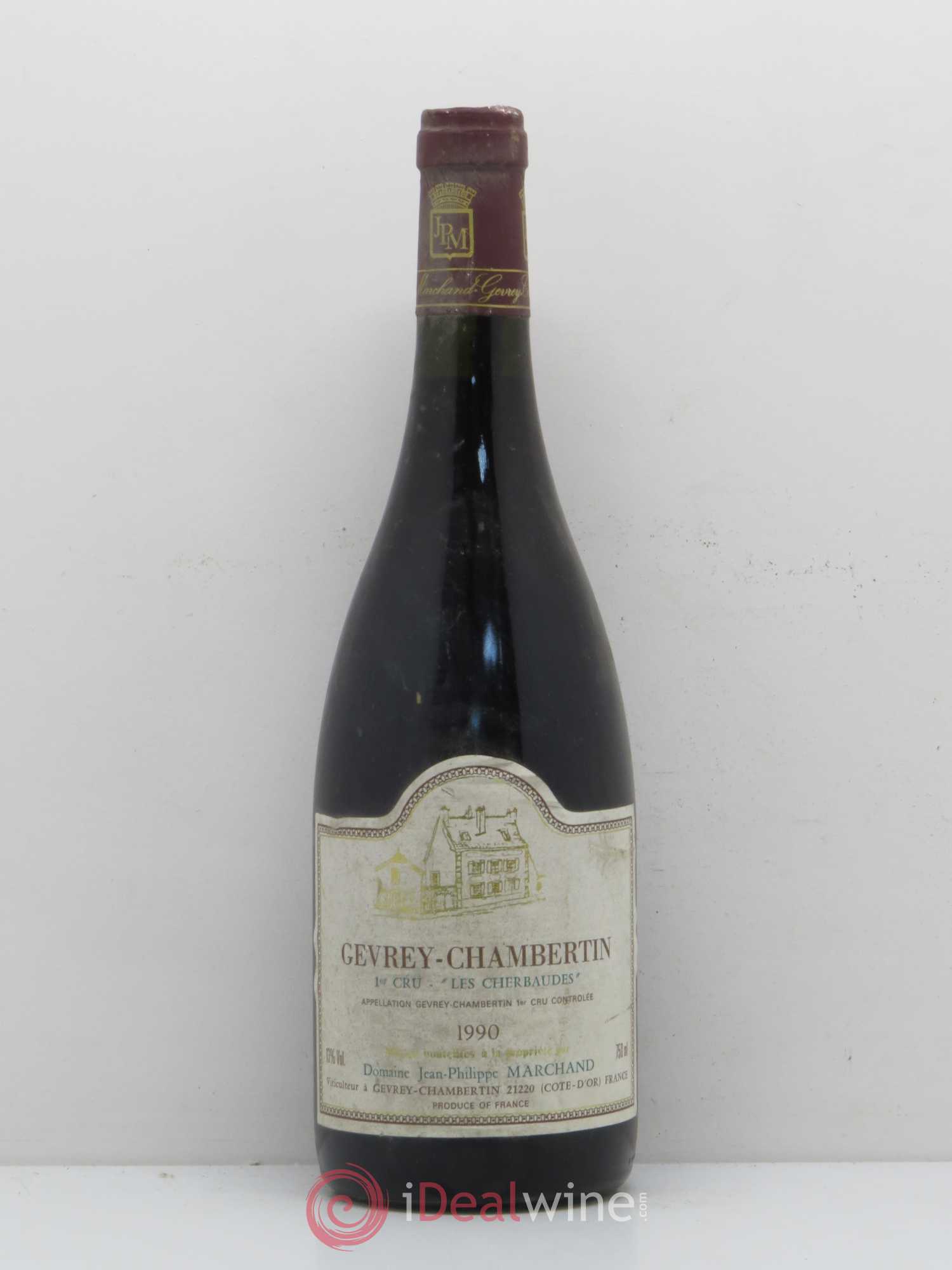 Gevrey-Chambertin 1er Cru Cherbaudes Domaine Marchand 1990 - Posten von 1 Flasche - 0