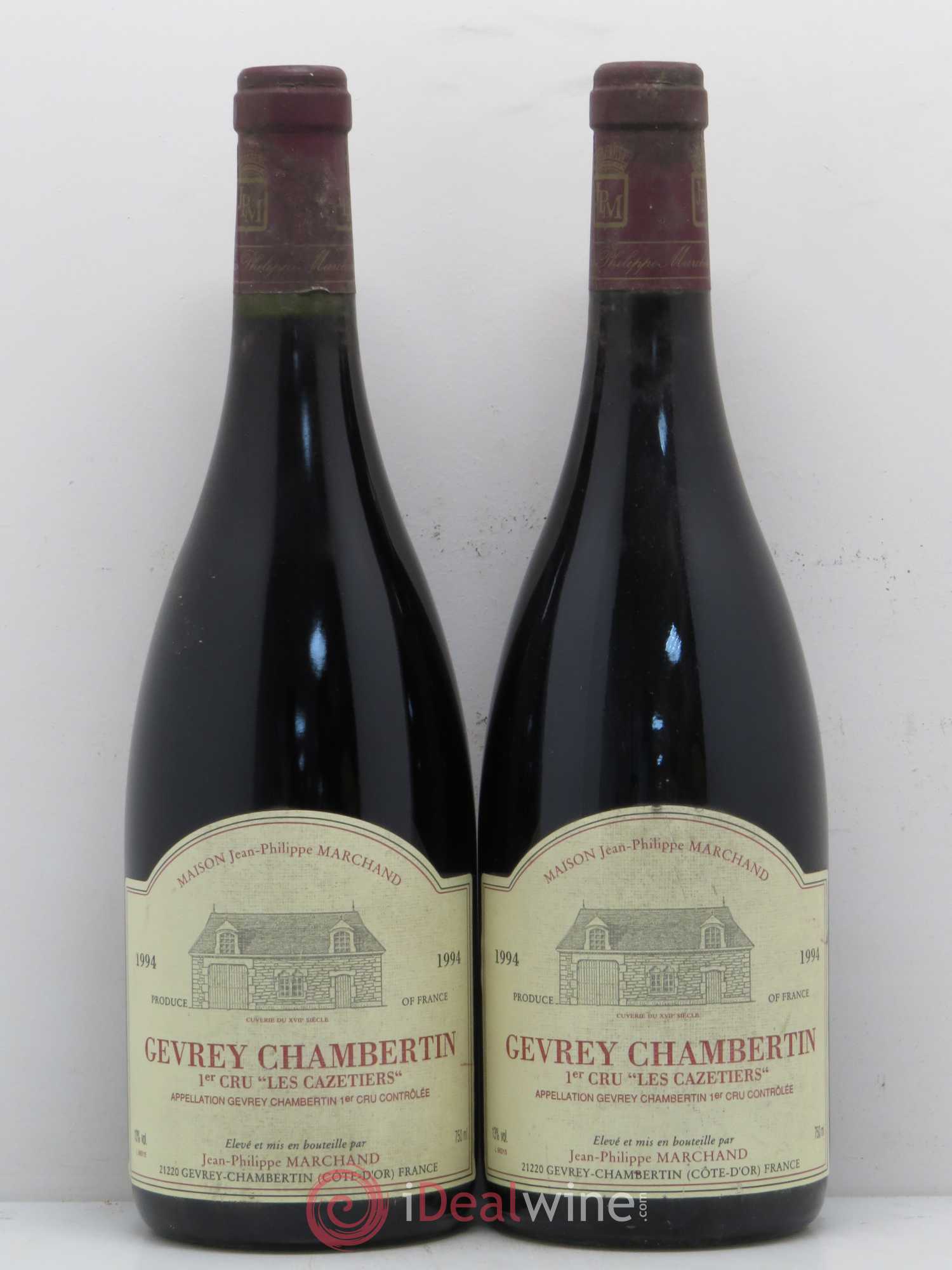 Gevrey-Chambertin 1er Cru Les Cazetiers Domaine Jean Philippe Marchand 1994 - Lot of 2 bottles - 0