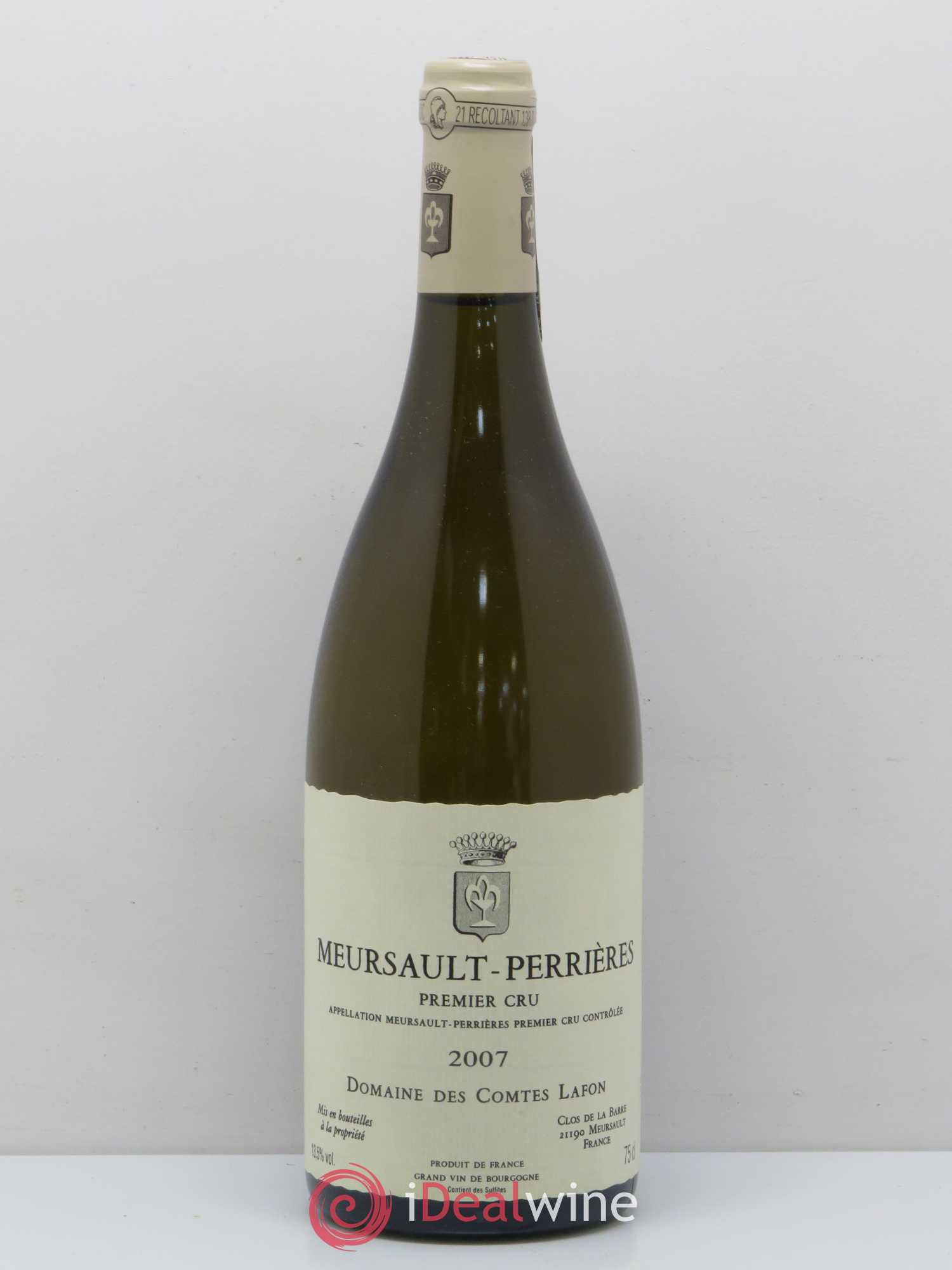 Meursault 1er Cru Perrières Comtes Lafon (Domaine des) 2007 - Lot de 1 bouteille - 0