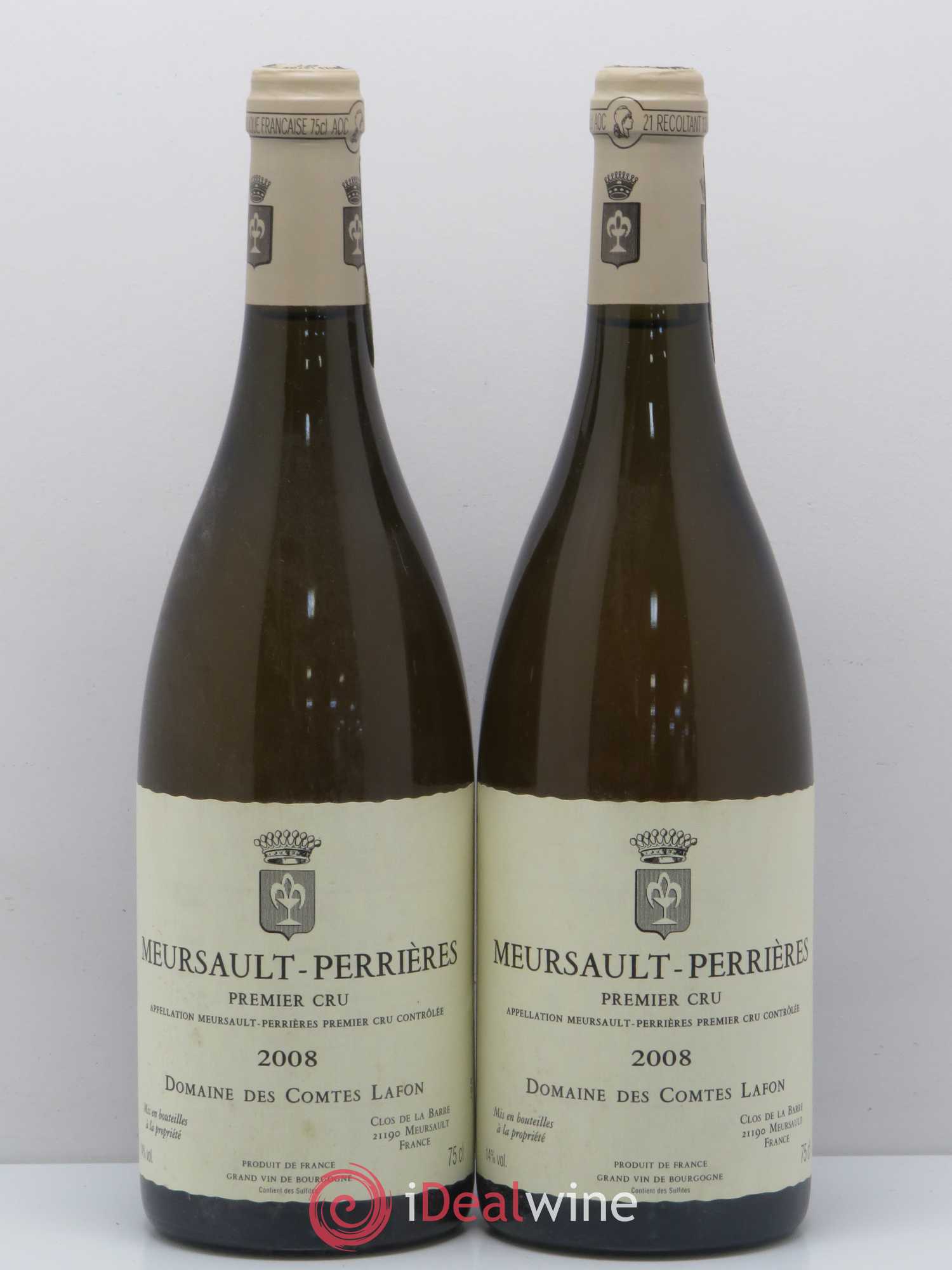 Meursault 1er Cru Perrières Comtes Lafon (Domaine des) 2008 - Lot de 2 bouteilles - 0