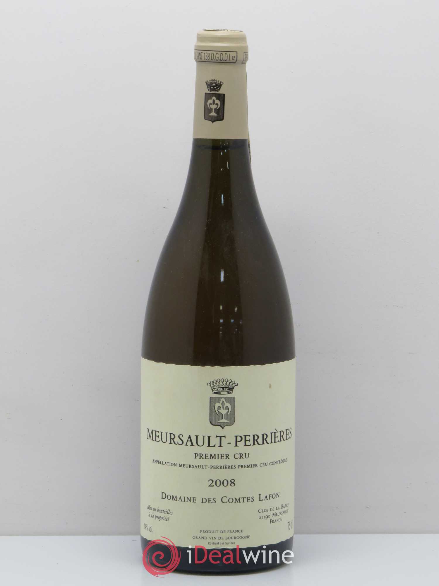 Meursault 1er Cru Perrières Comtes Lafon (Domaine des) 2008 - Lot de 1 bouteille - 0