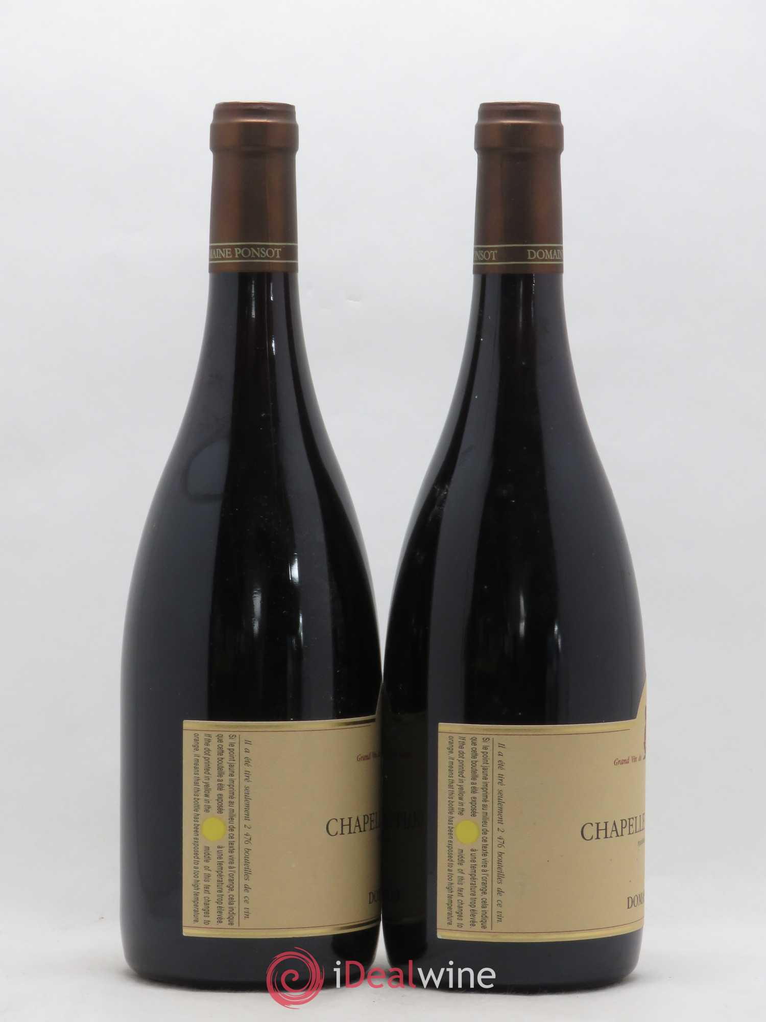 Chapelle-Chambertin Grand Cru Ponsot (Domaine) 2011 - Lot de 2 bouteilles - 1