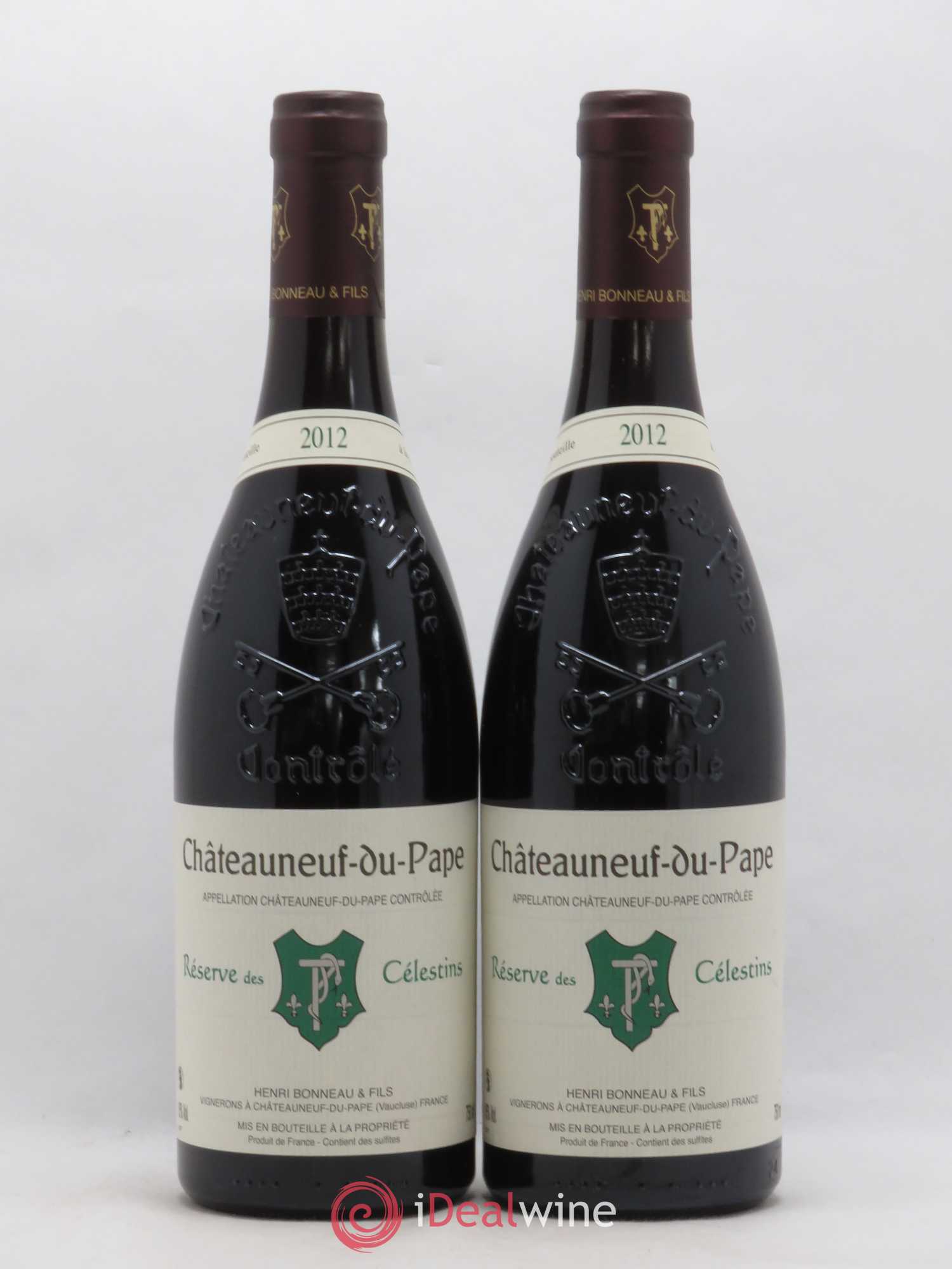 Châteauneuf-du-Pape Réserve des Célestins Henri Bonneau & Fils 2012 - Lot de 2 bouteilles - 0