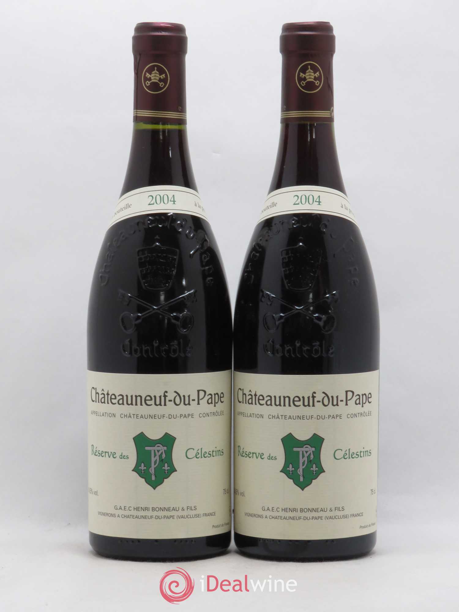 Châteauneuf-du-Pape Réserve des Célestins Henri Bonneau & Fils 2004 - Lot de 2 bouteilles - 0