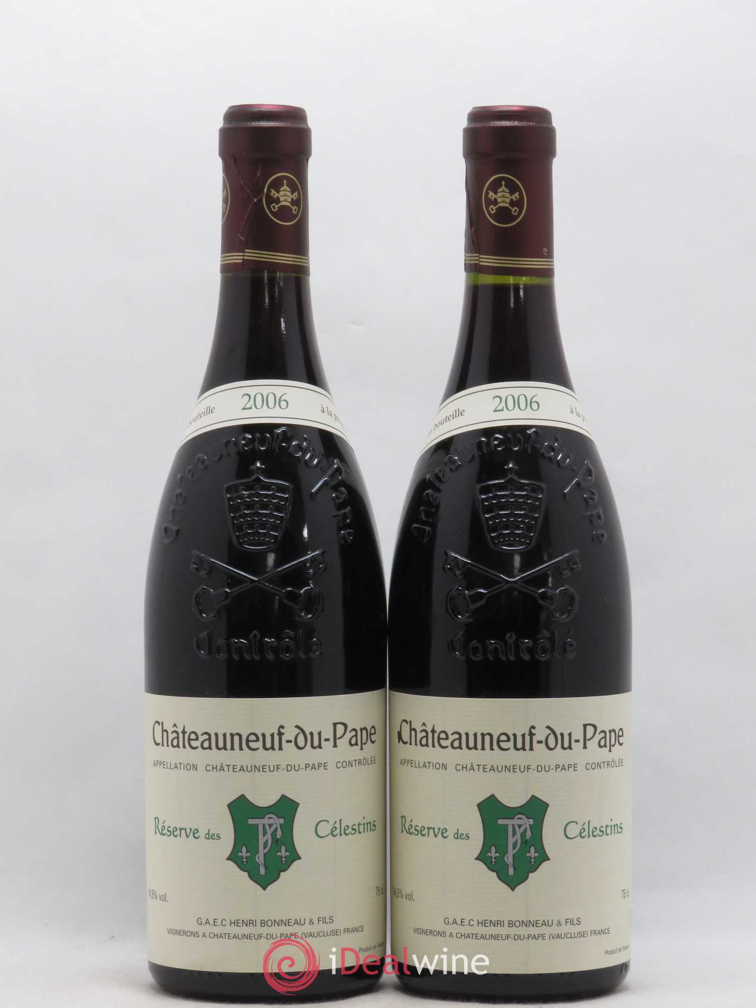 Châteauneuf-du-Pape Réserve des Célestins Henri Bonneau & Fils 2006 - Lot de 2 bouteilles - 0