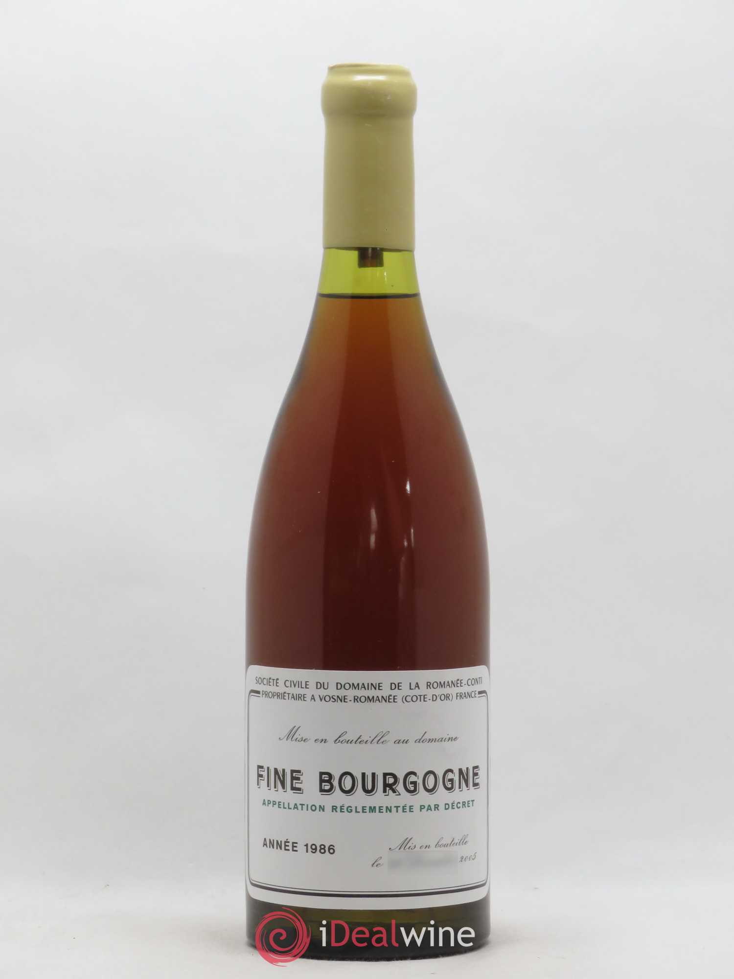 Fine de Bourgogne La Romanée-Conti 1986 - Lot de 1 bouteille - 0