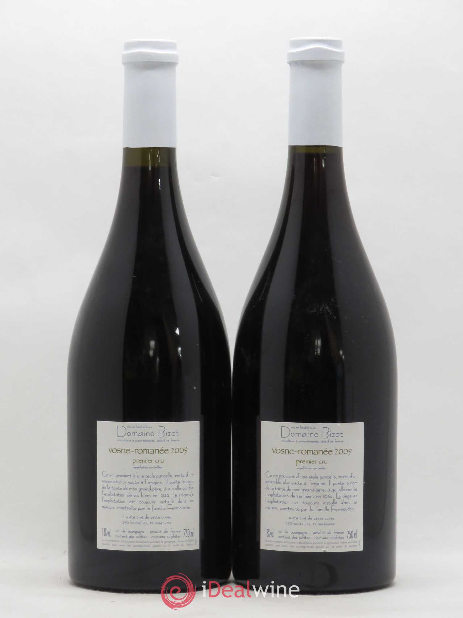 Vosne-Romanée 1er Cru Elise Fermouche Bizot (Domaine) 2009 - Lotto di 2 bottiglie - 1