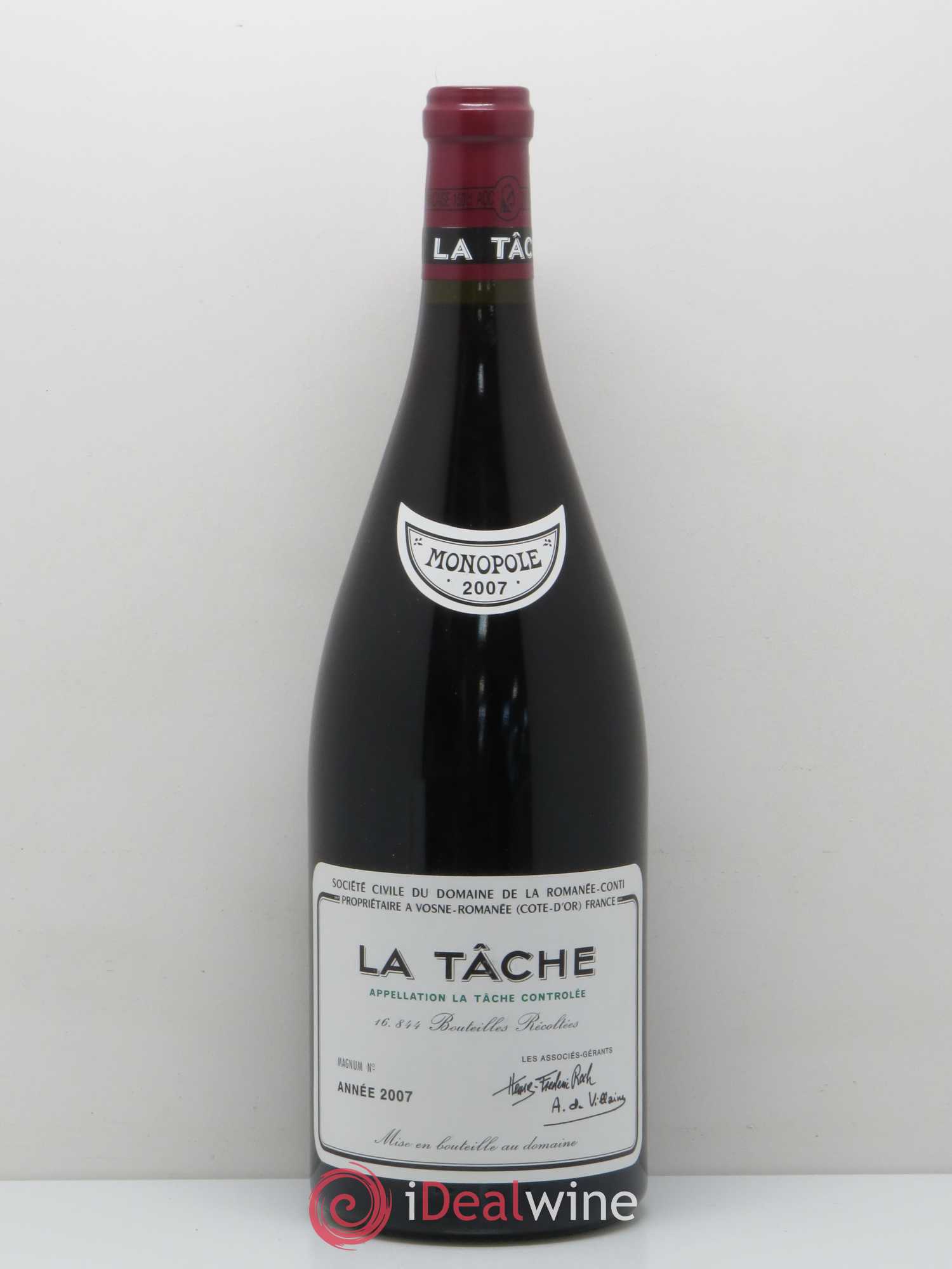 La Tâche Grand Cru Domaine de la Romanée-Conti 2007 - Lot de 1 magnum - 0
