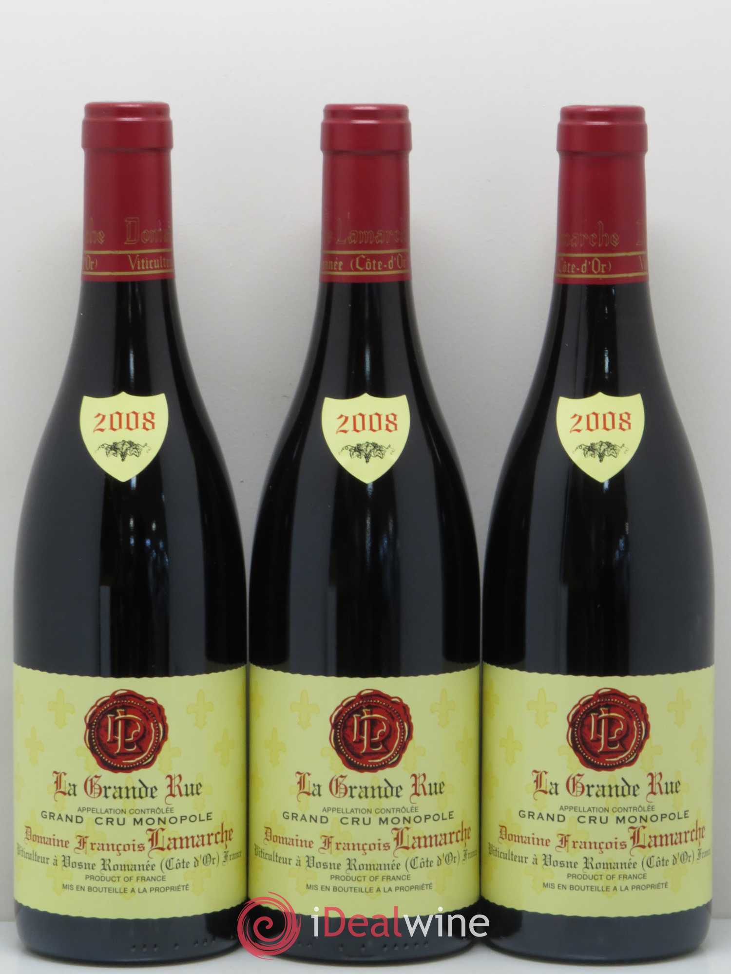 La Grande Rue Grand Cru Lamarche (Domaine) 2008 - Lot de 3 bouteilles - 0