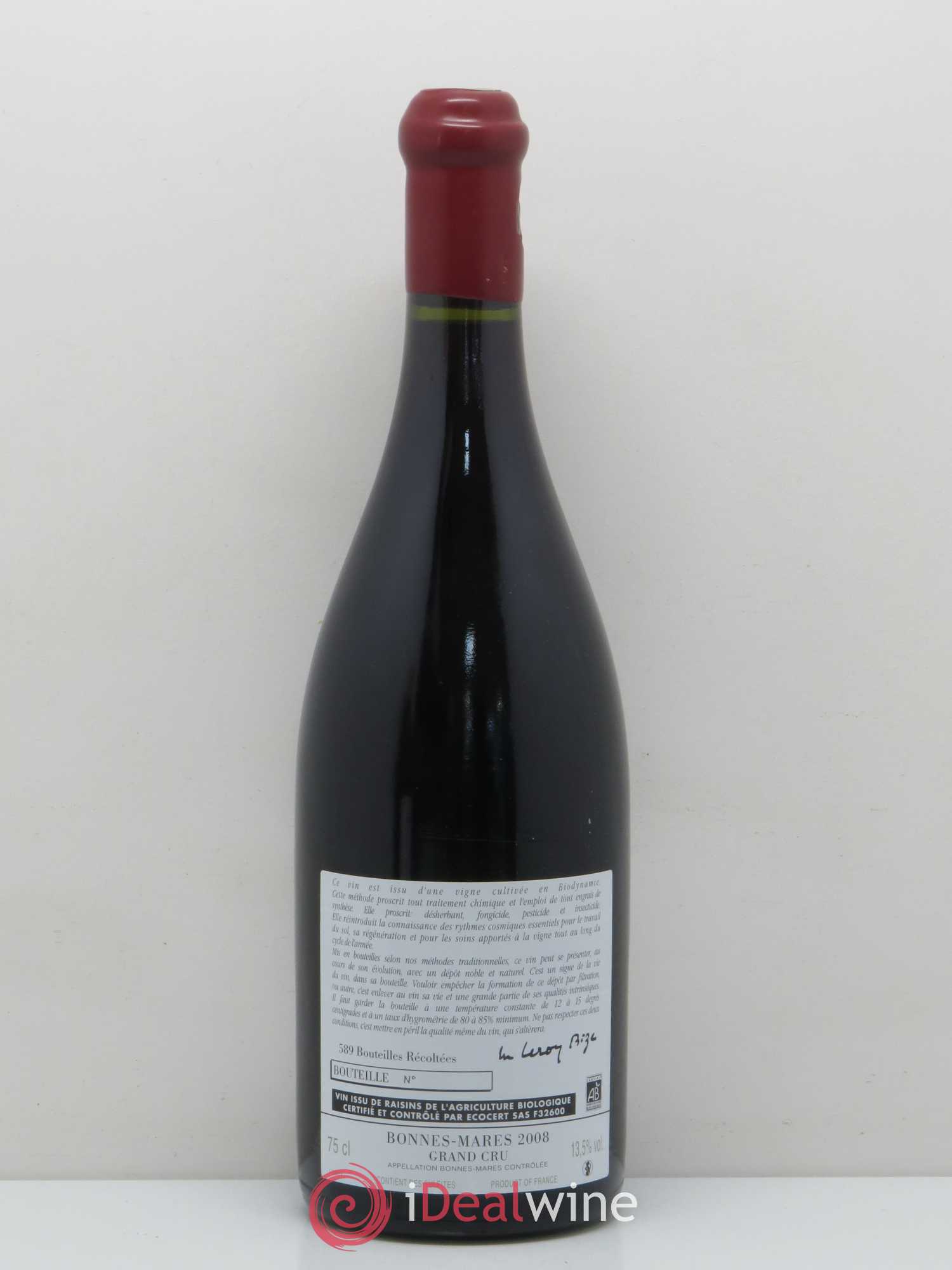 Bonnes-Mares Grand Cru d'Auvenay (Domaine) 2008 - Lot de 1 bouteille - 1
