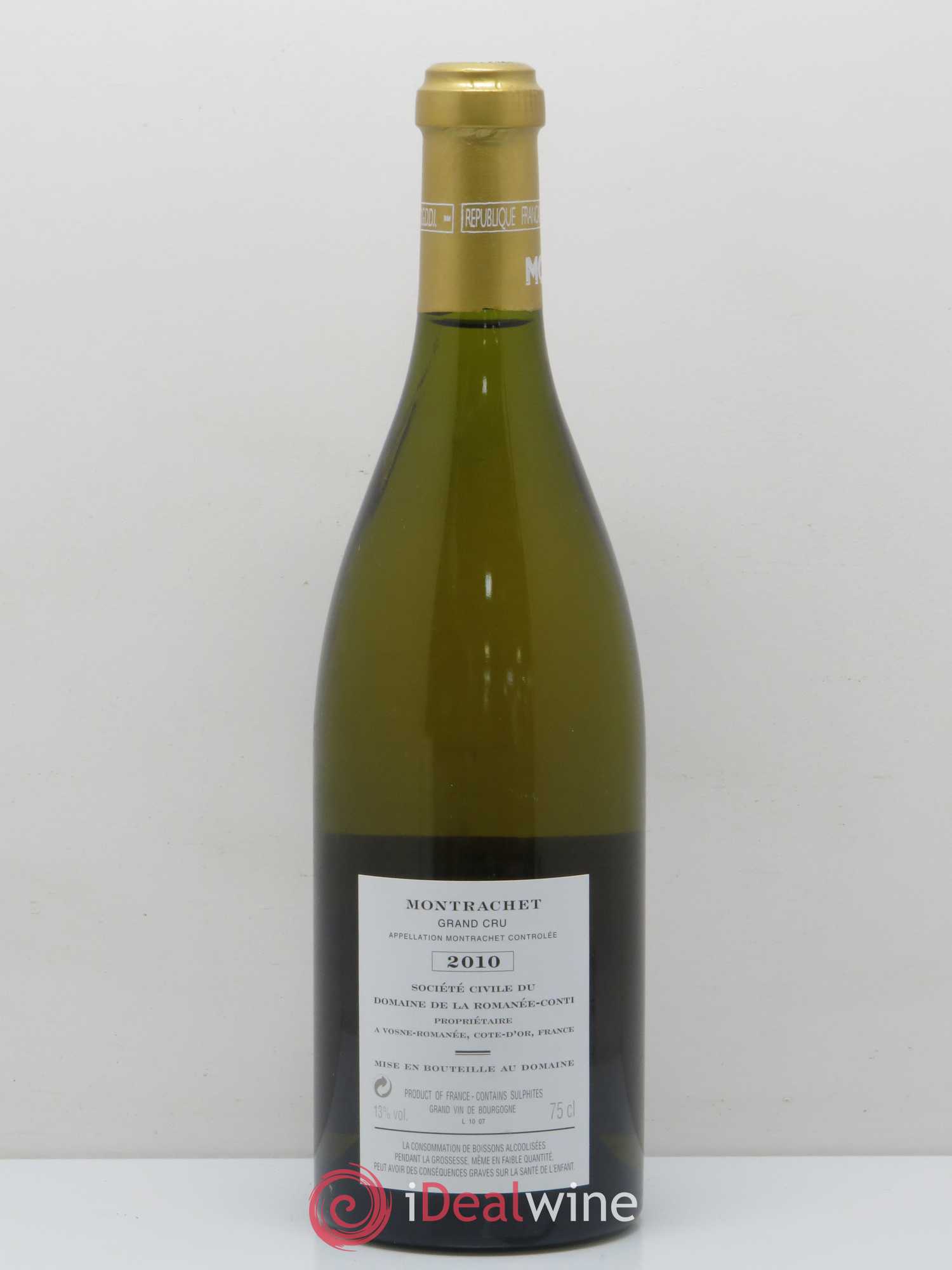 Montrachet Grand Cru Domaine de la Romanée-Conti 2010 - Lot de 1 bouteille - 1