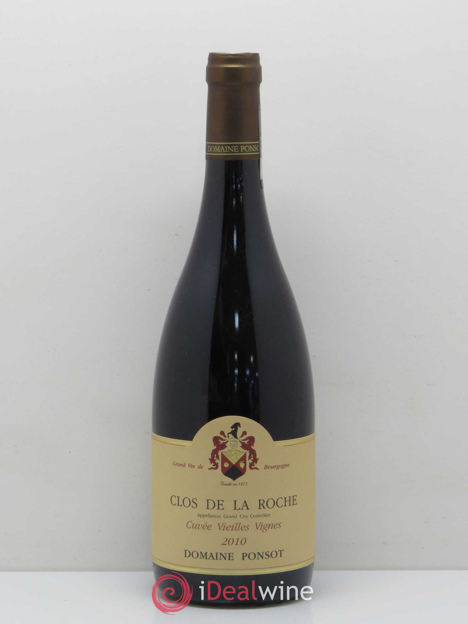Clos de la Roche Grand Cru Vieilles Vignes Ponsot (Domaine) 2010 - Lot de 1 bouteille - 0