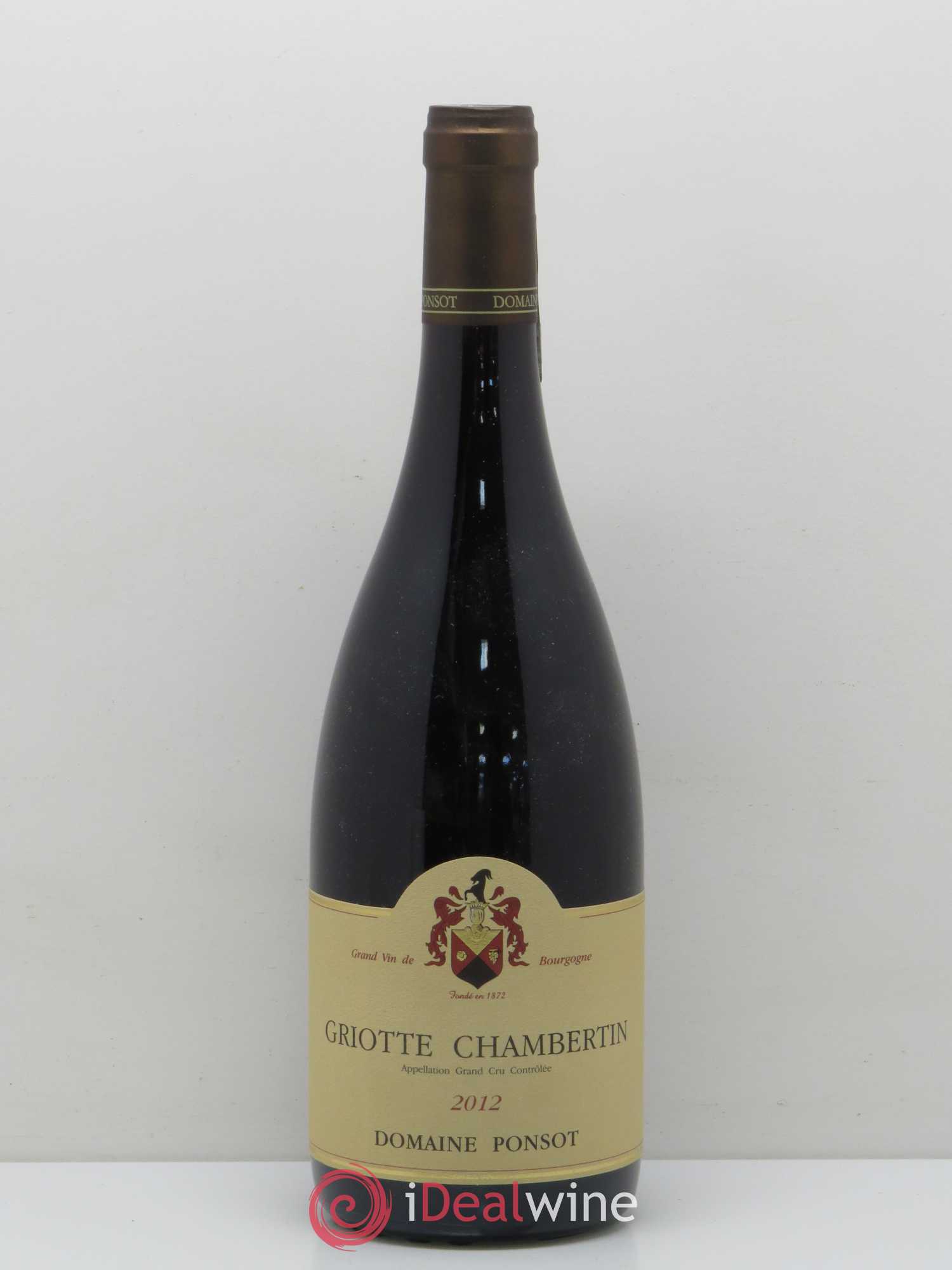 Griotte-Chambertin Grand Cru Ponsot (Domaine) 2012 - Lot de 1 bouteille - 0