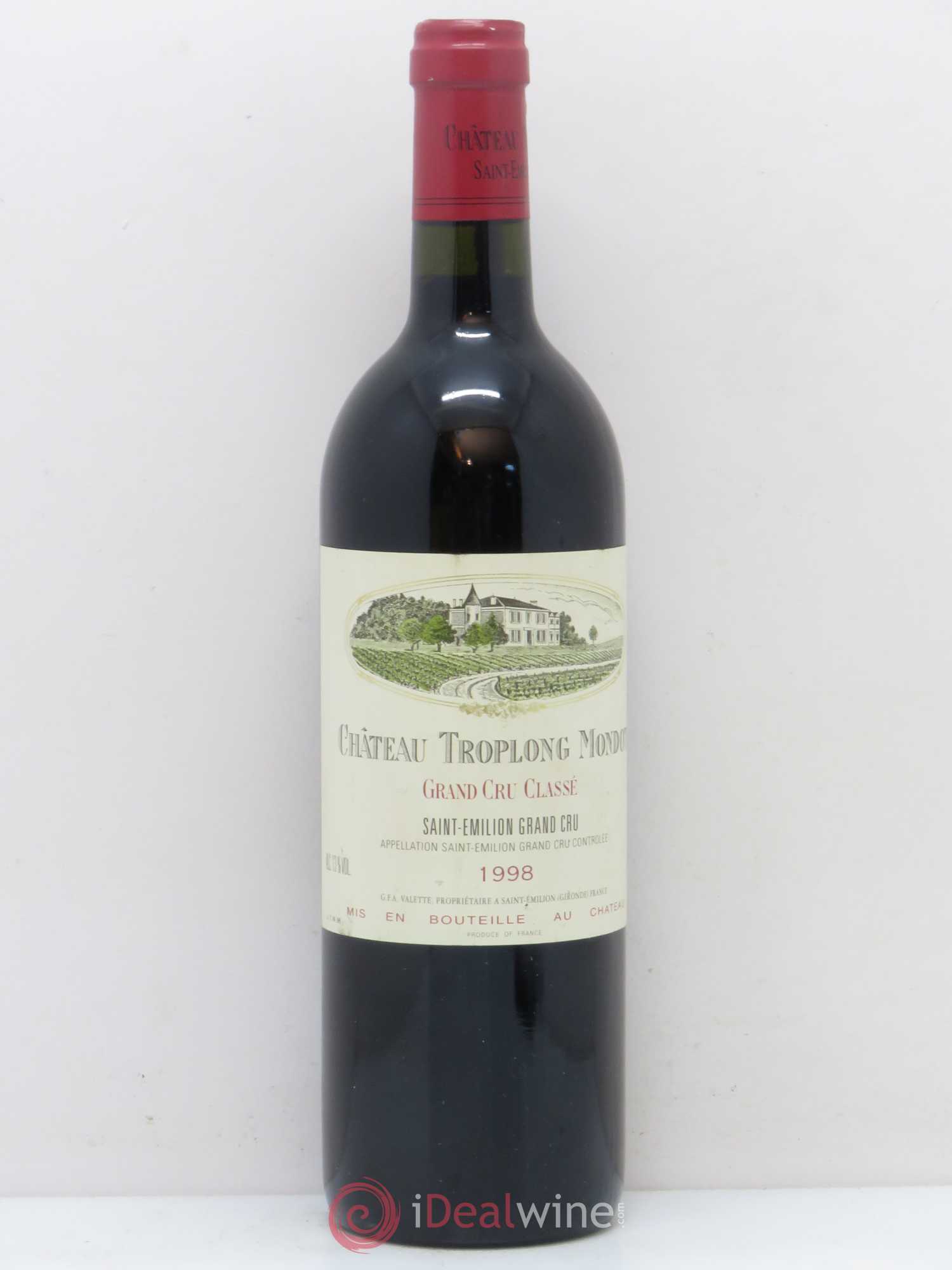 Château Troplong Mondot 1er Grand Cru Classé B 1998 - Lot de 1 bouteille - 0