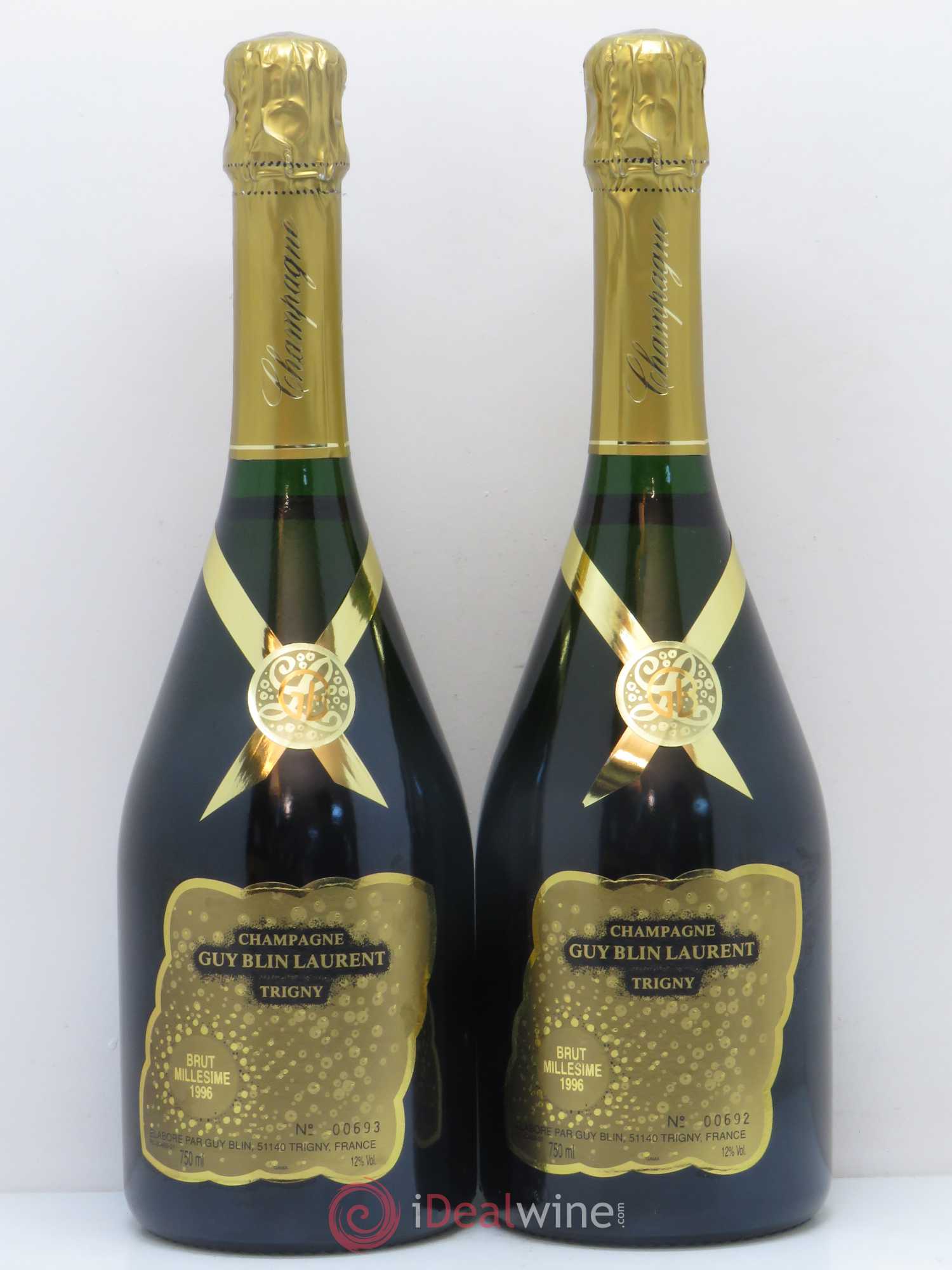 Champagne Guy Blin Laurent 1996 - Posten von 2 Flaschen - 0