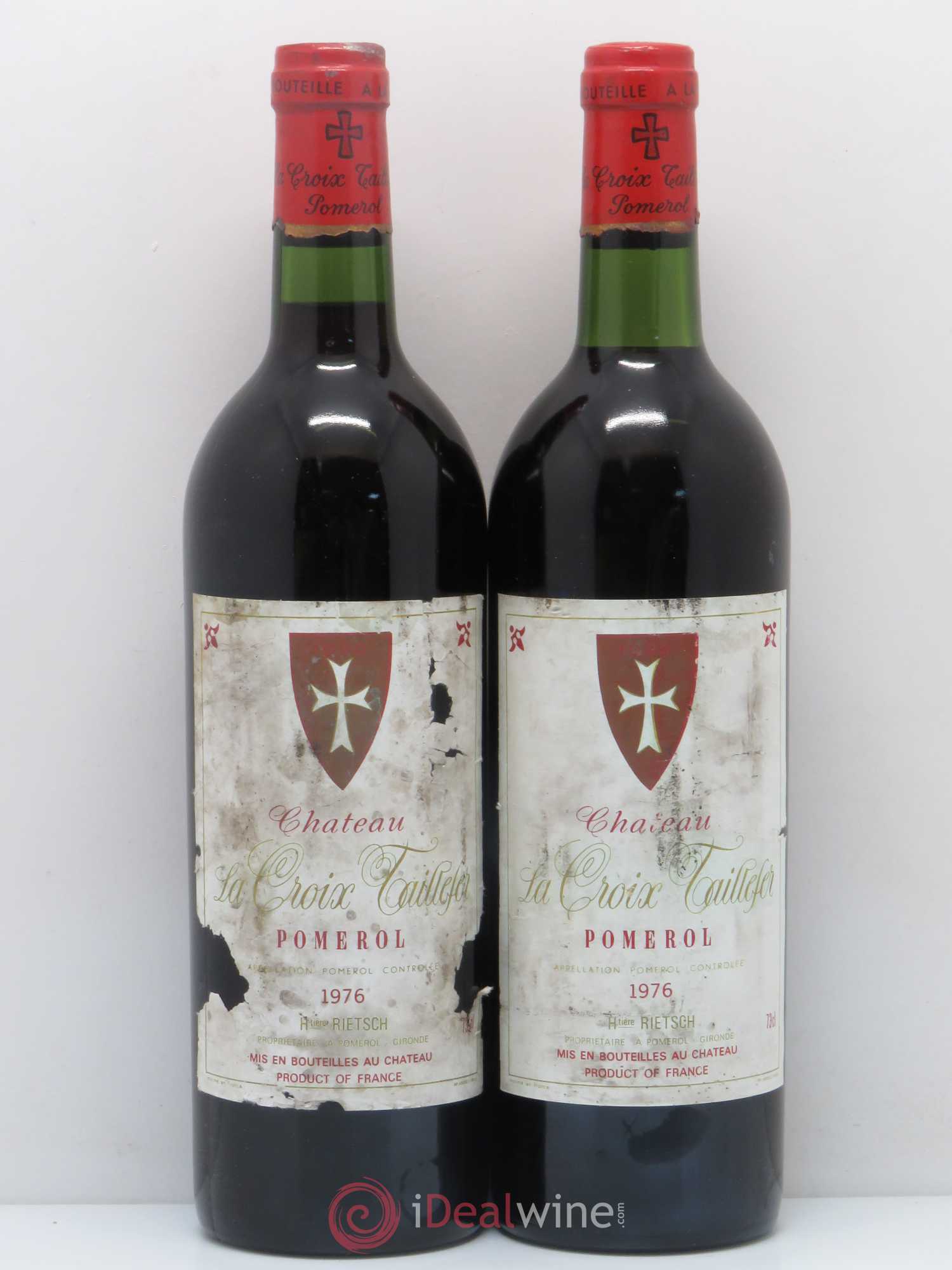 Château la Croix Taillefer 1976 - Lot de 2 bouteilles - 0