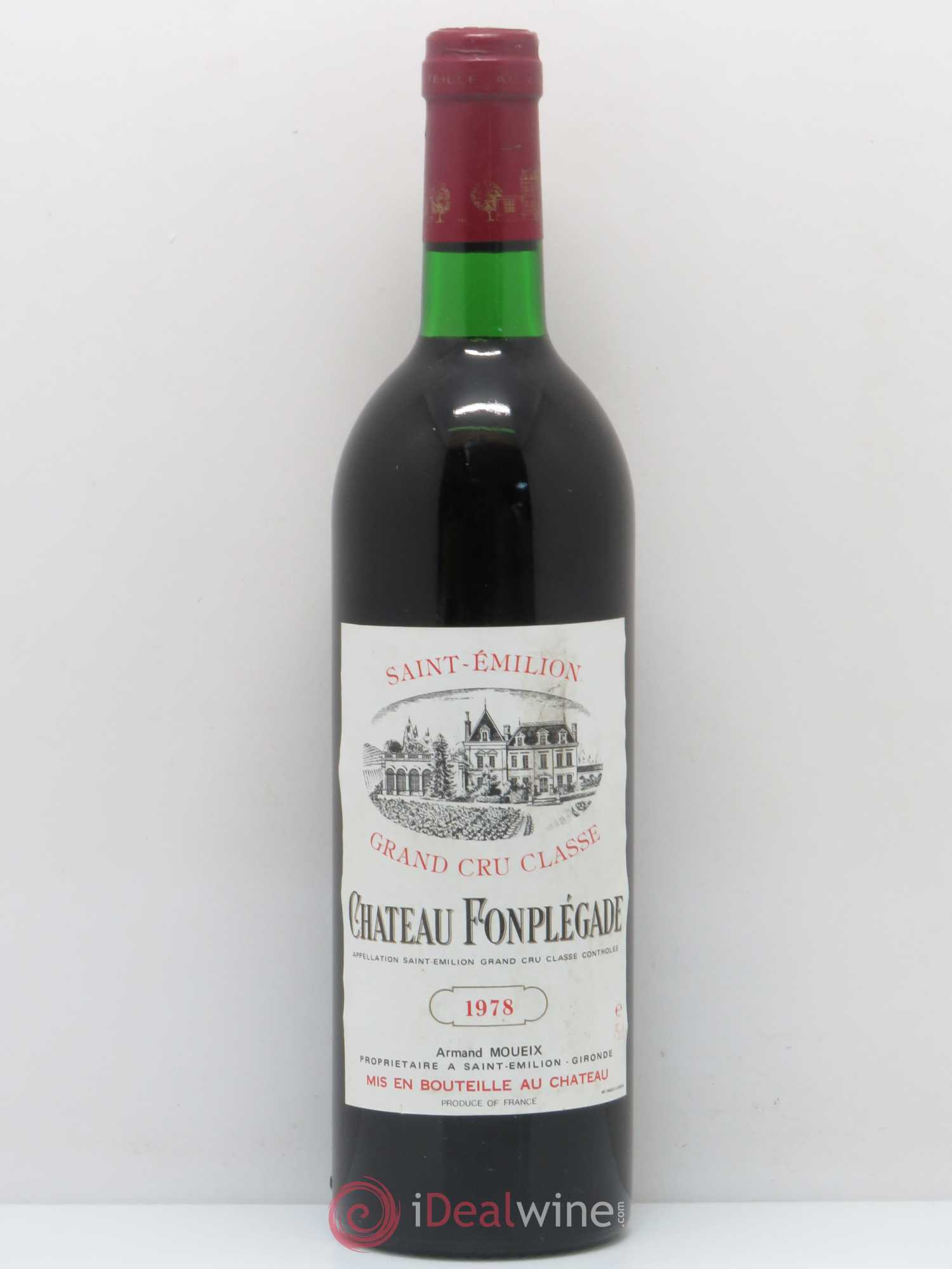 Château Fonplegade Grand Cru Classé 1978 - Lot de 1 bouteille - 0