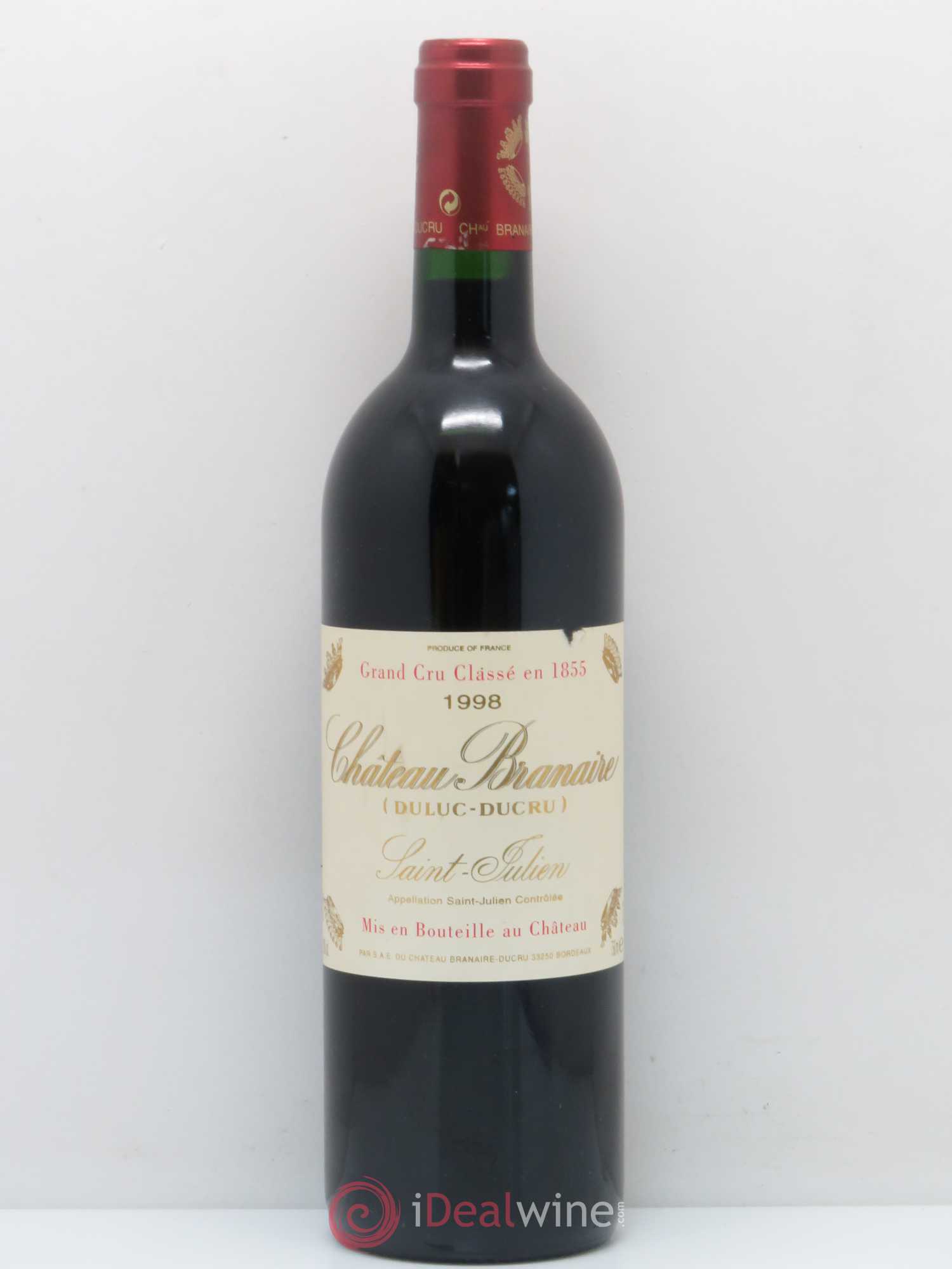 Château Branaire Ducru 4ème Grand Cru Classé 1998 - Lot de 1 bouteille - 0