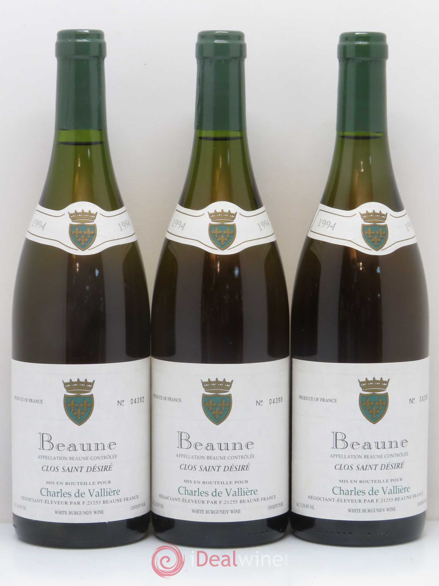 Beaune Clos Saint Désiré Château de Vallière 1994 - Posten von 3 Flaschen - 0