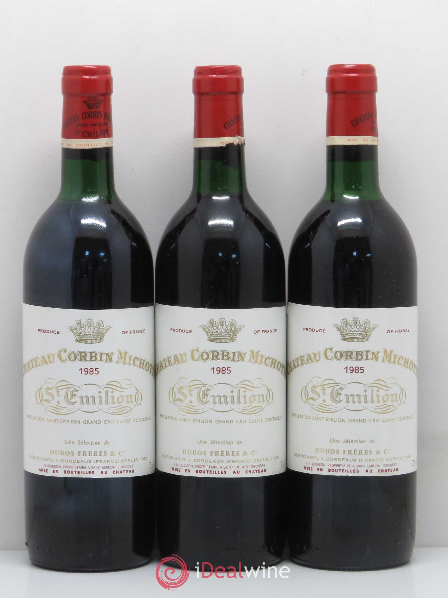 Château Corbin Michotte Grand Cru Classé (sans prix de réserve) 1985 - Lot de 3 bouteilles - 0