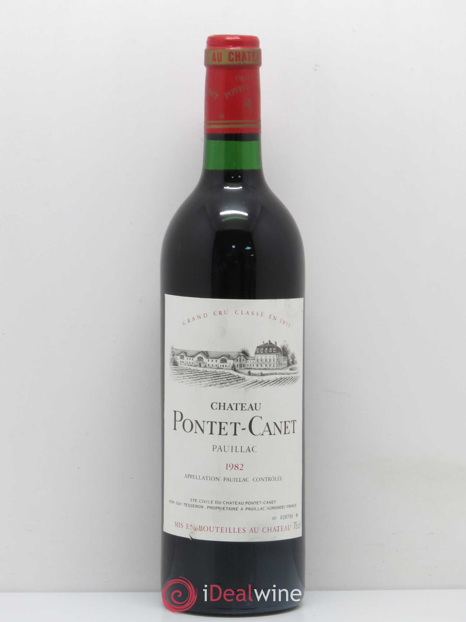 Château Pontet Canet 5ème Grand Cru Classé 1982 - Lot de 1 bouteille - 0