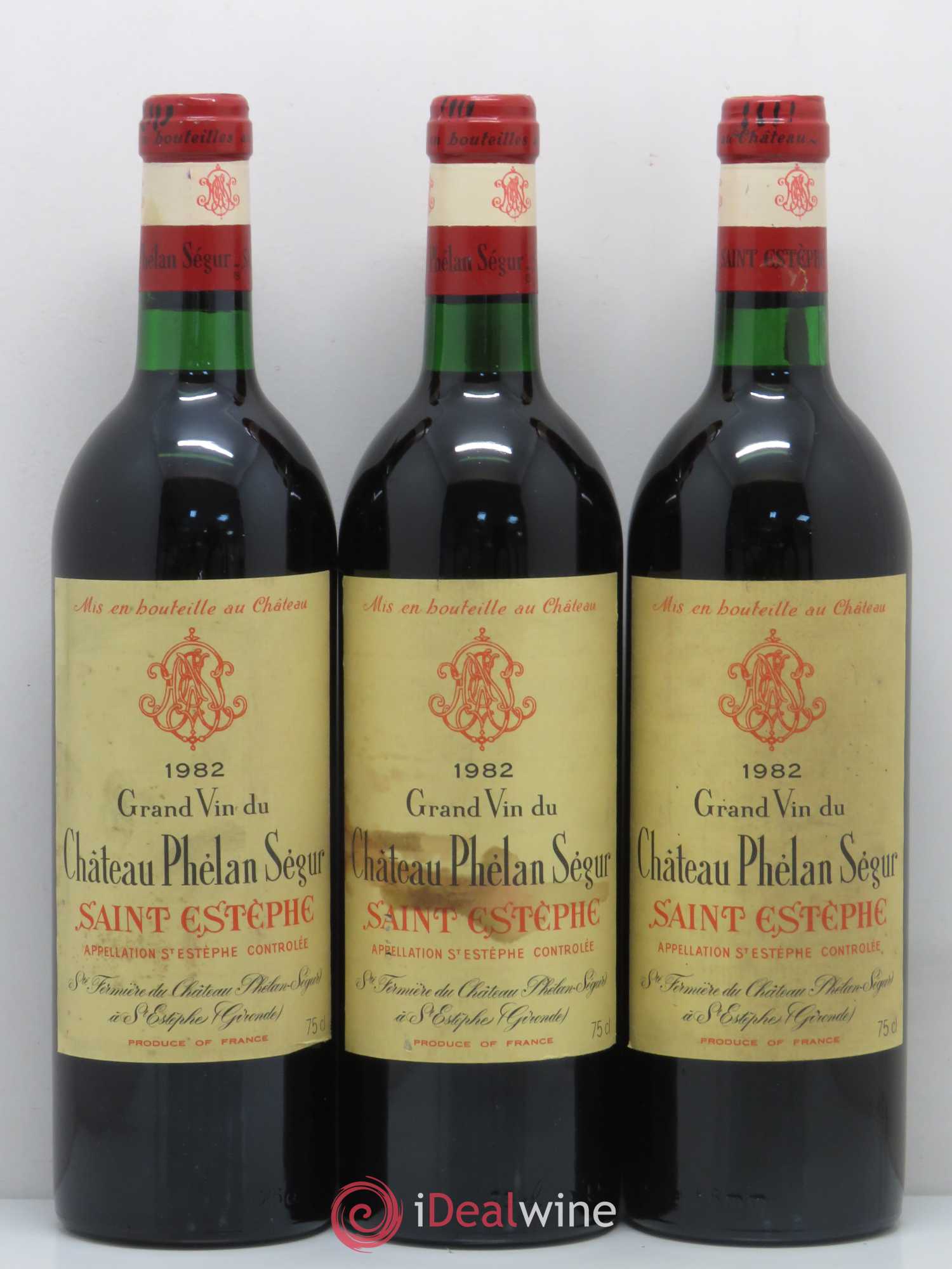 Château Phélan Ségur 1982 - Lot de 3 bouteilles - 0