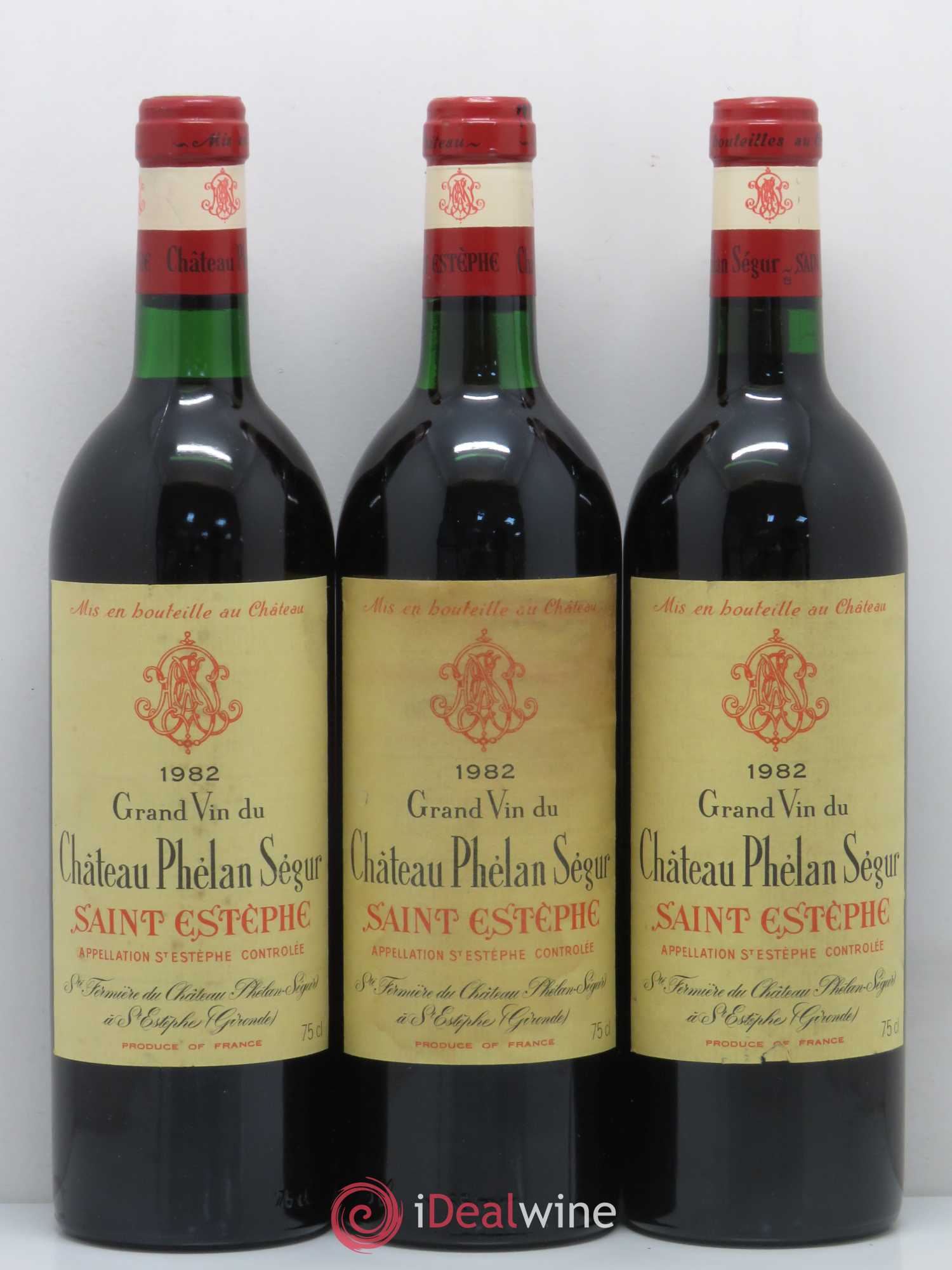 Château Phélan Ségur 1982 - Lot de 3 bouteilles - 0