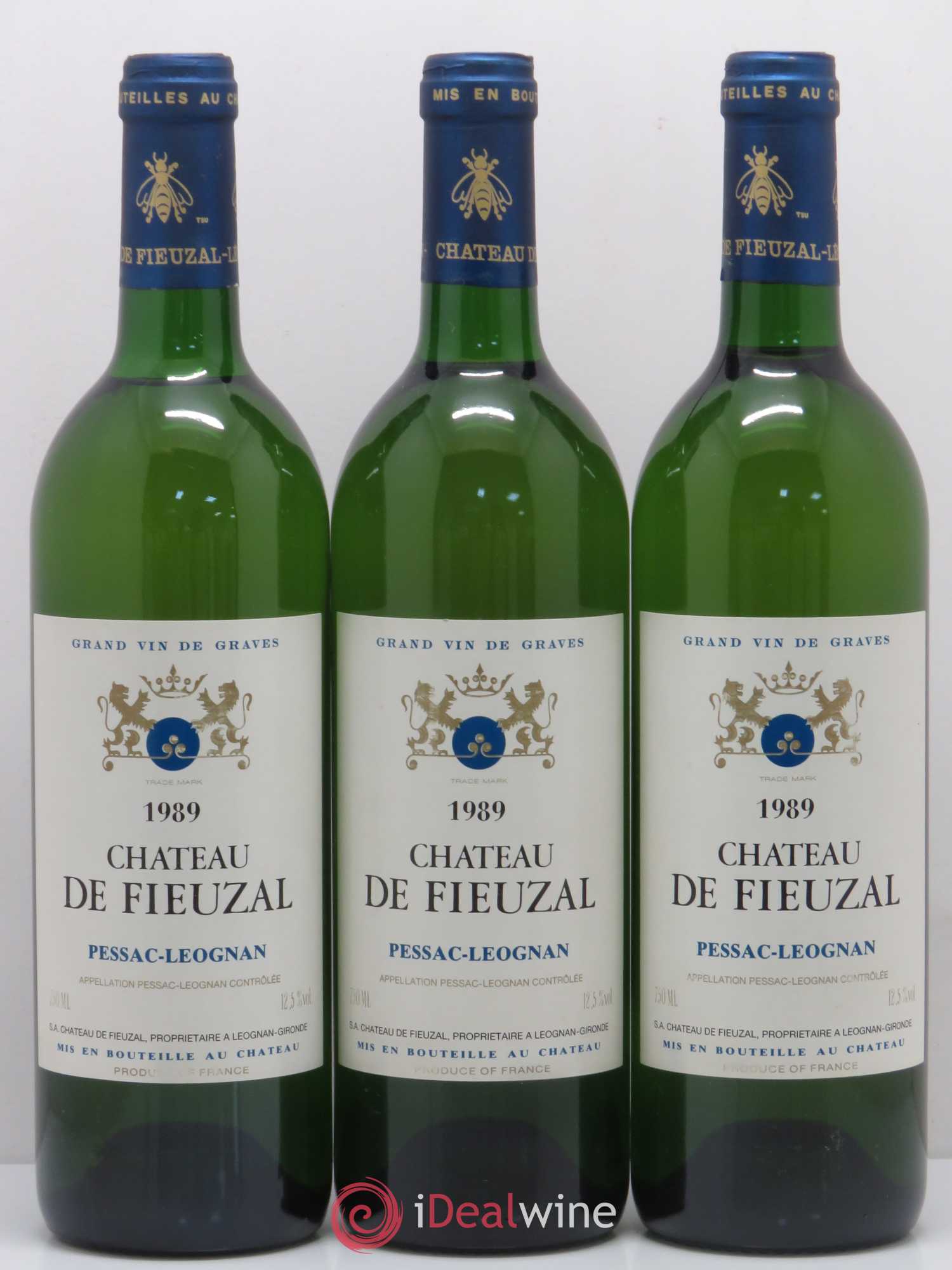 Château de Fieuzal 1989 - Lot de 3 bouteilles - 0