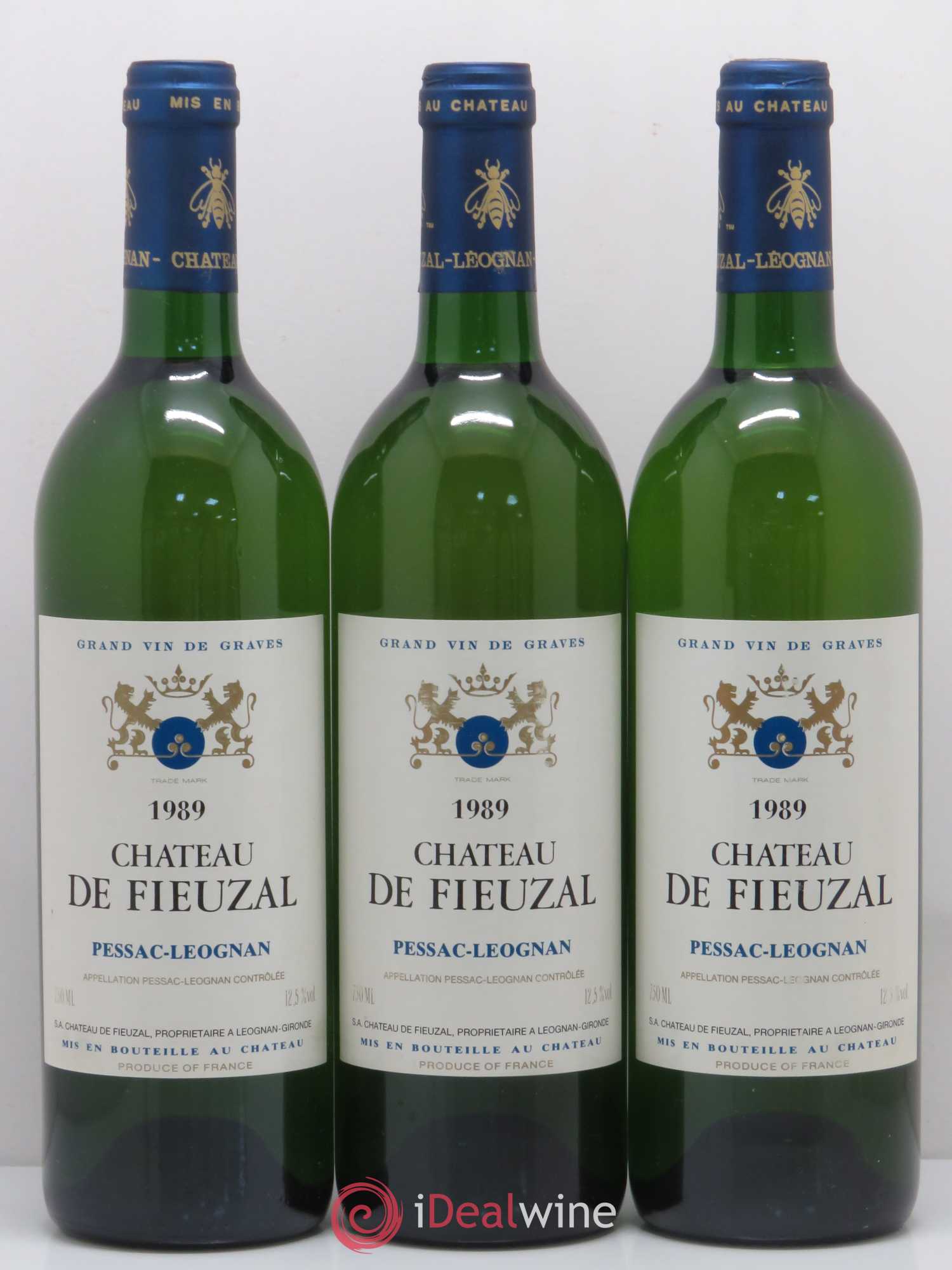 Château de Fieuzal 1989 - Lot de 3 bouteilles - 0