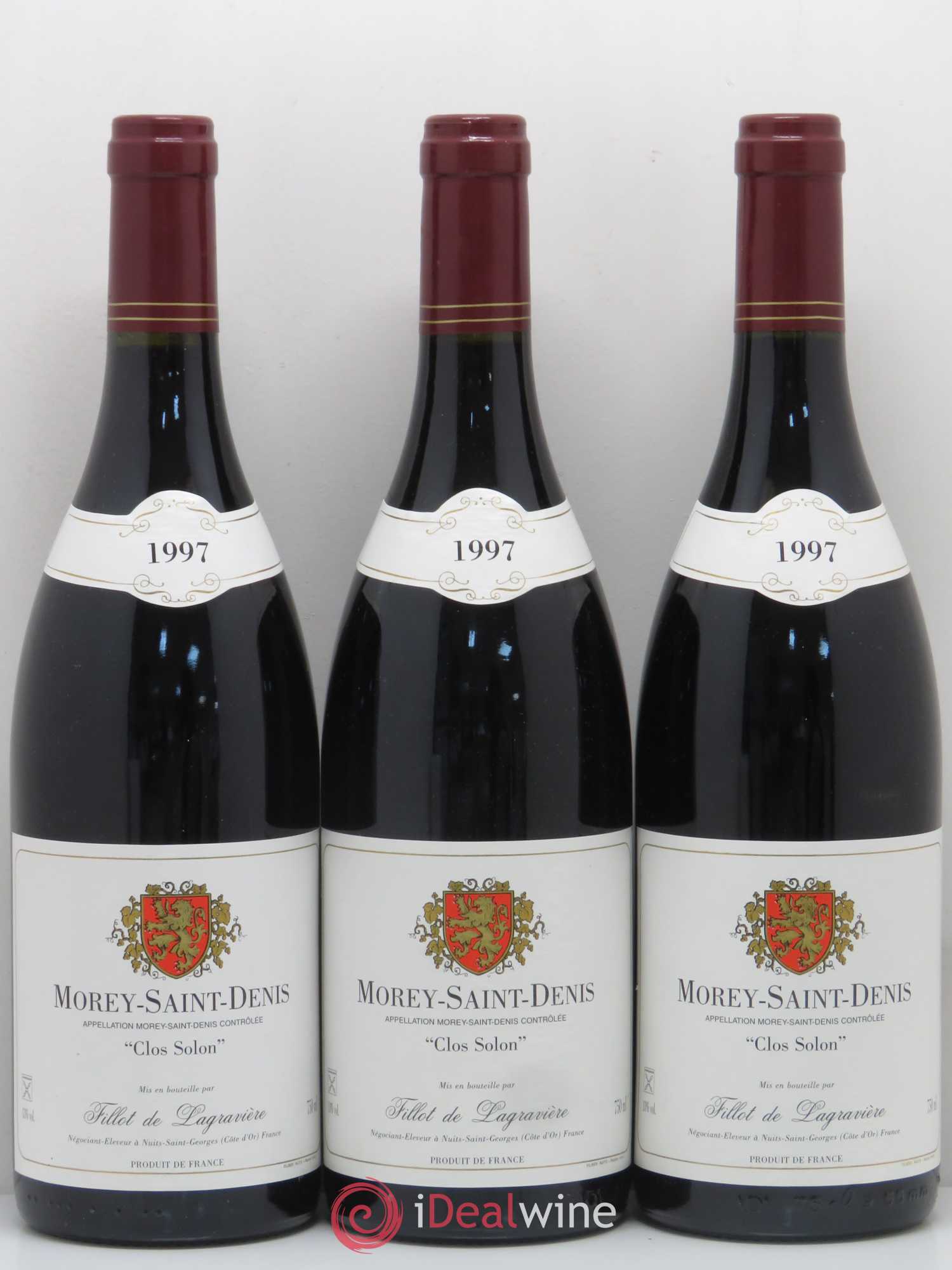 Morey-Saint-Denis Clos Solon Fillot de Lagraviere 1997 - Posten von 3 Flaschen - 0