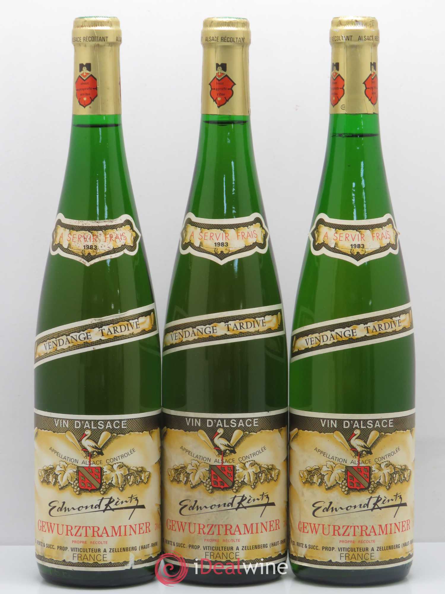 Gewurztraminer Vendanges Tardives Edmond Rentz 1983 - Lot de 3 bouteilles - 0