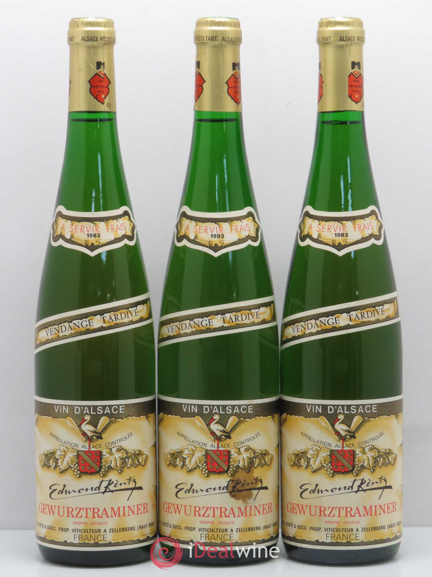 Gewurztraminer Vendanges Tardives Edmond Rentz 1983 - Lot de 3 bouteilles - 0